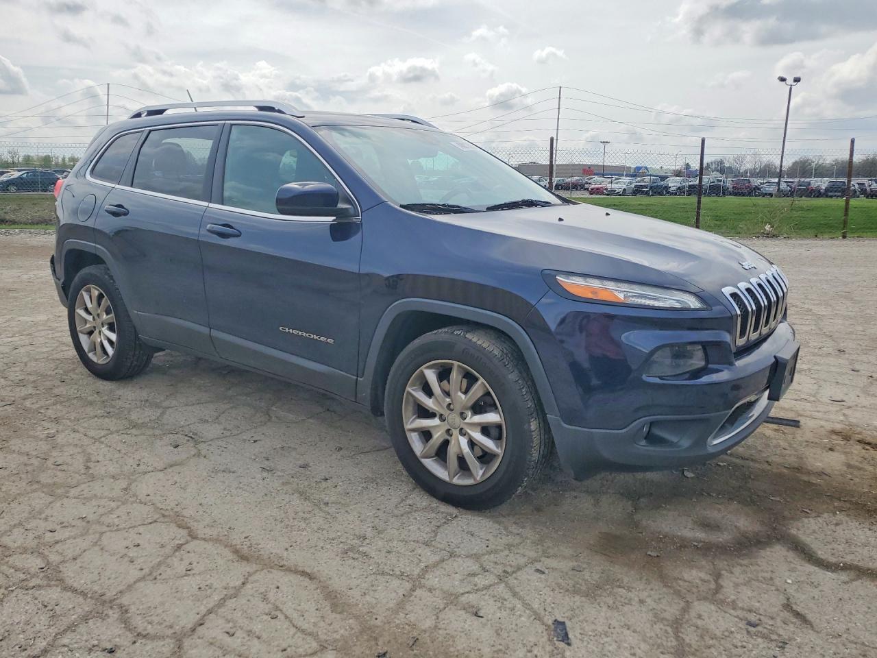 2015 Jeep Cherokee Limited Blue vin: 1C4PJMDSXFW738568