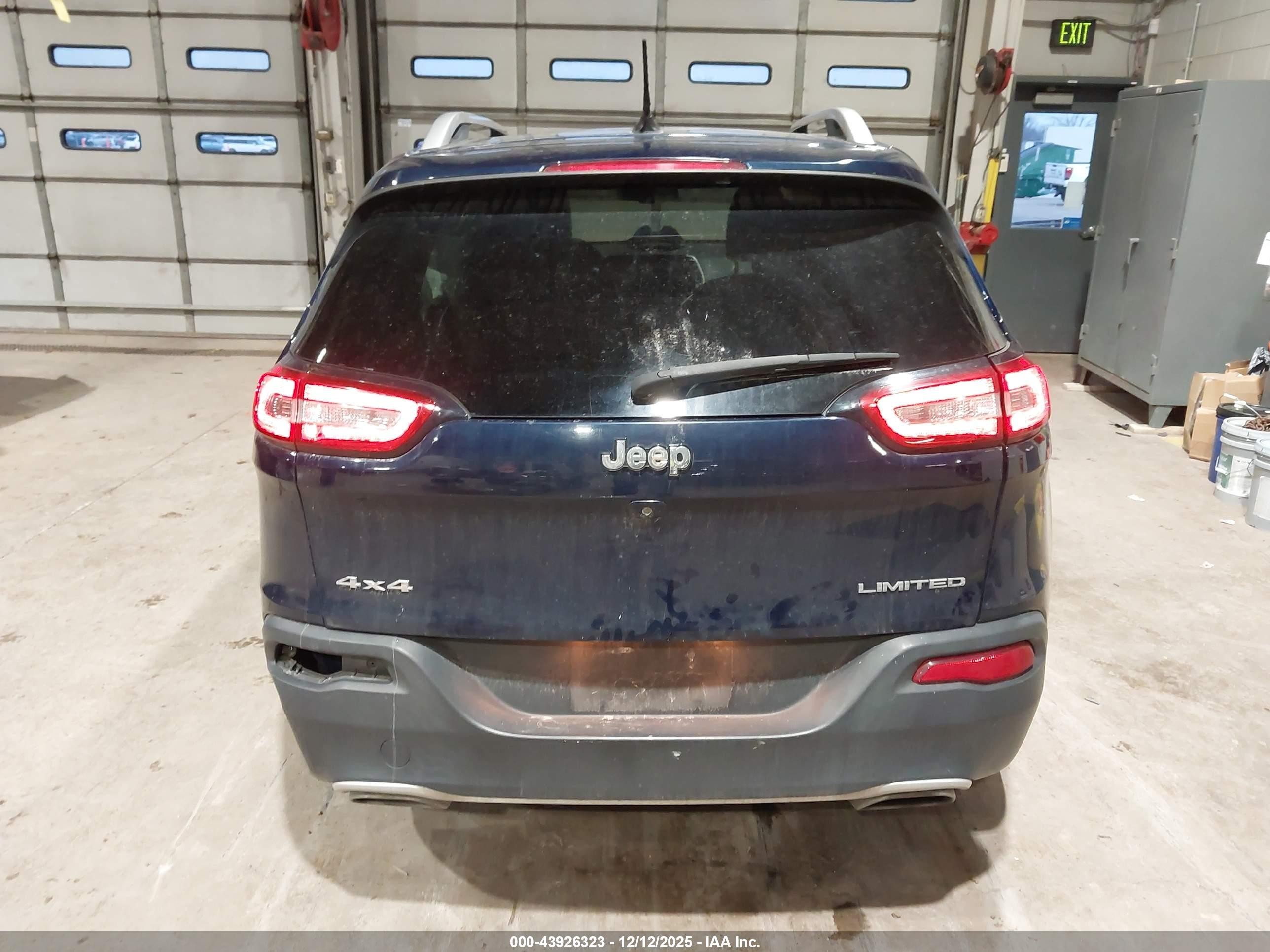 2015 Jeep Cherokee Limited Dark Blue vin: 1C4PJMDSXFW751580