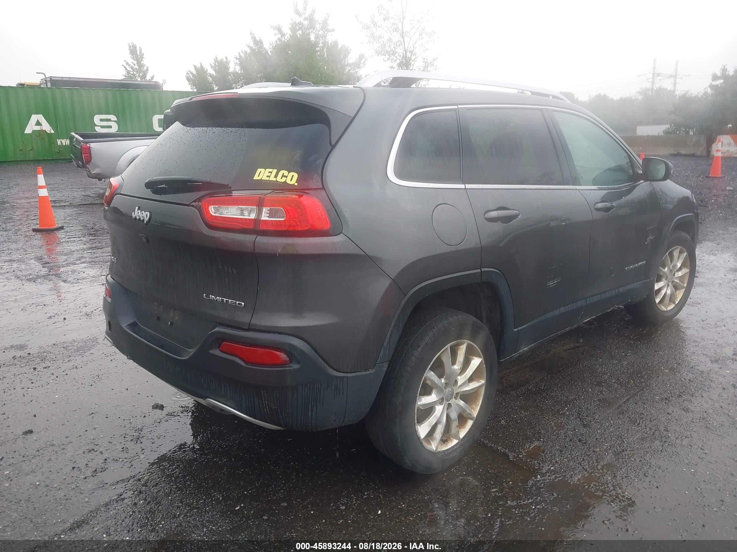 2015 Jeep Cherokee Limited Gray vin: 1C4PJMDSXFW758075