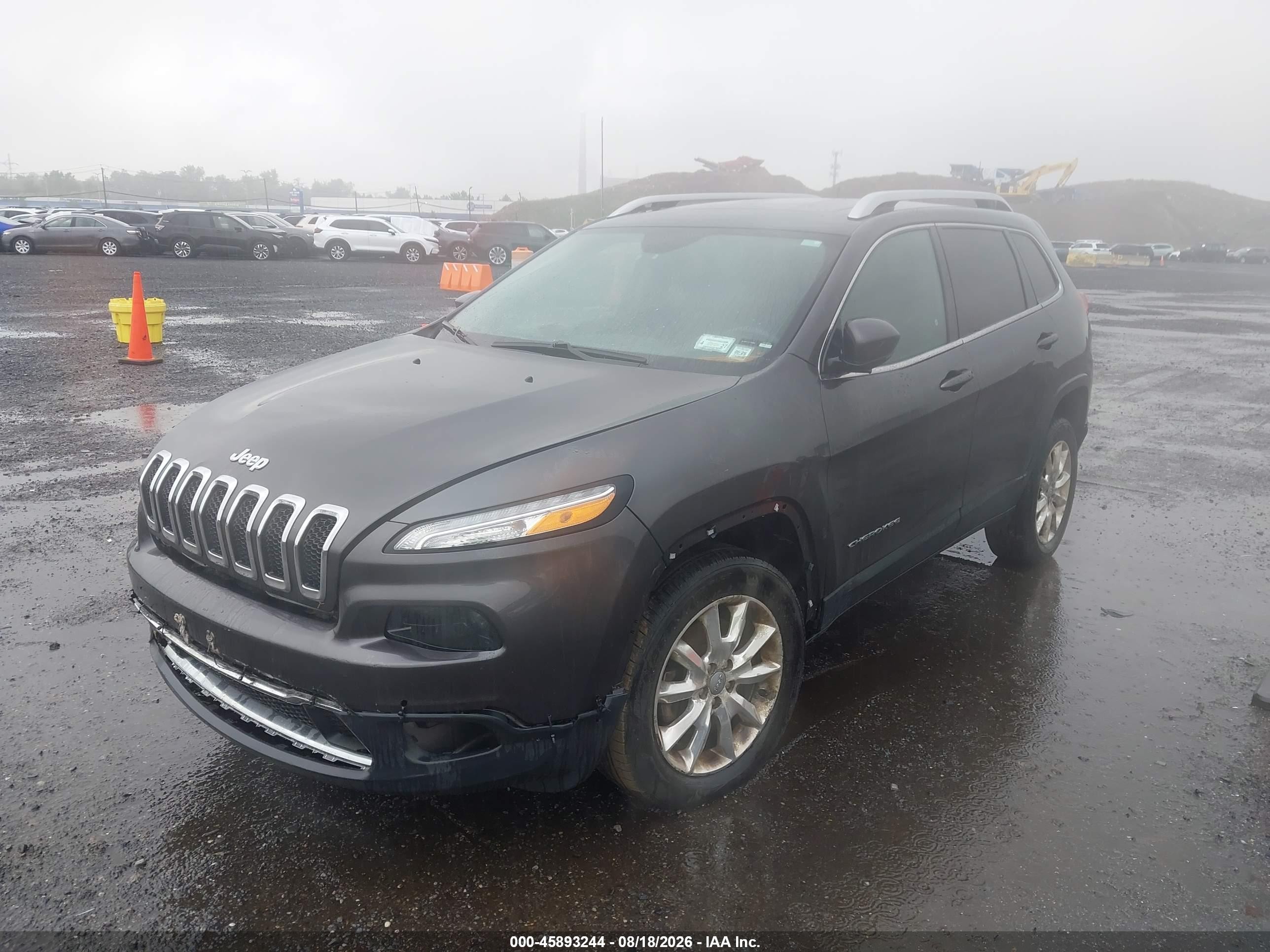 2015 Jeep Cherokee Limited Gray vin: 1C4PJMDSXFW758075