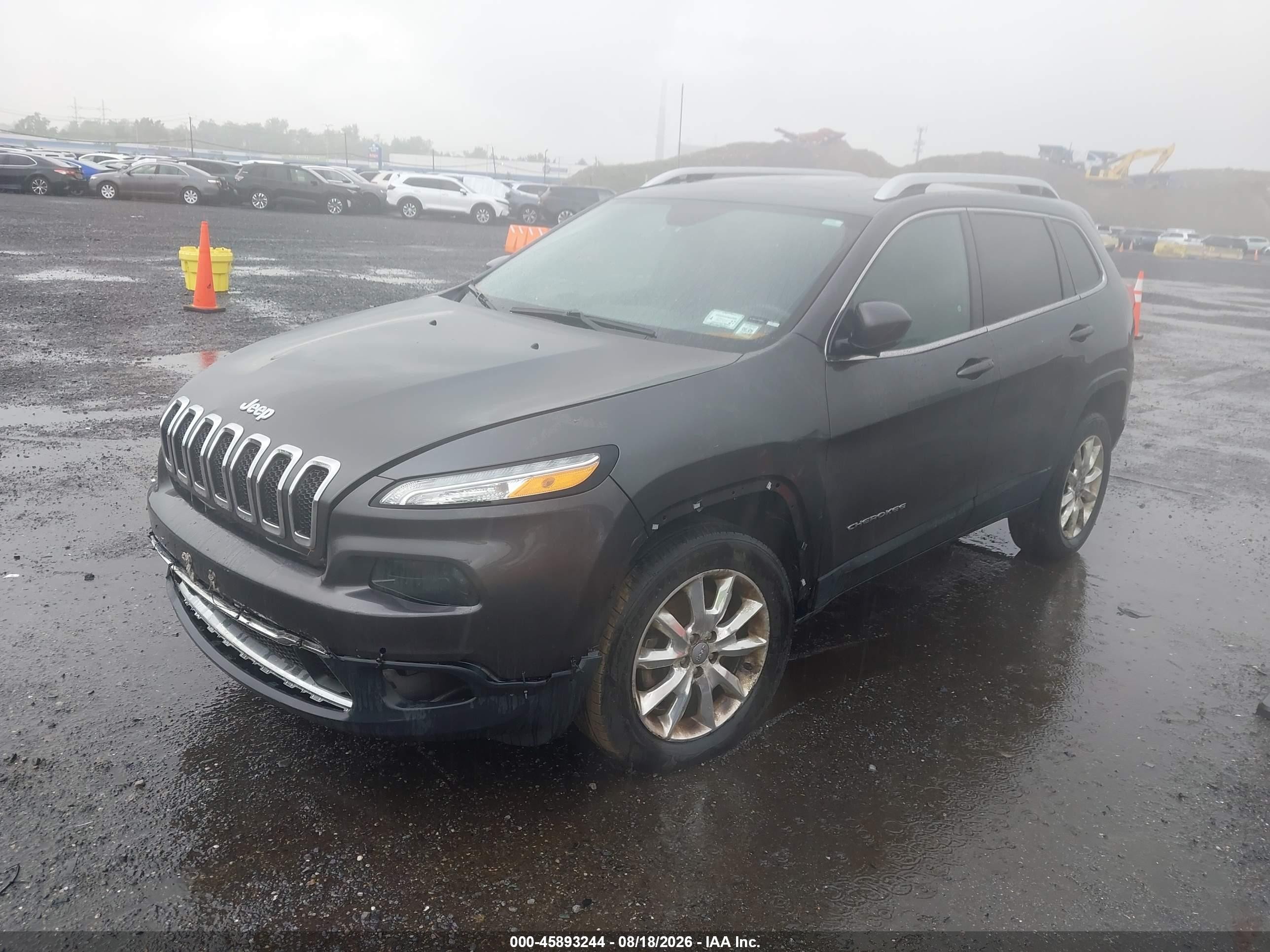 2015 Jeep Cherokee Limited Gray vin: 1C4PJMDSXFW758075