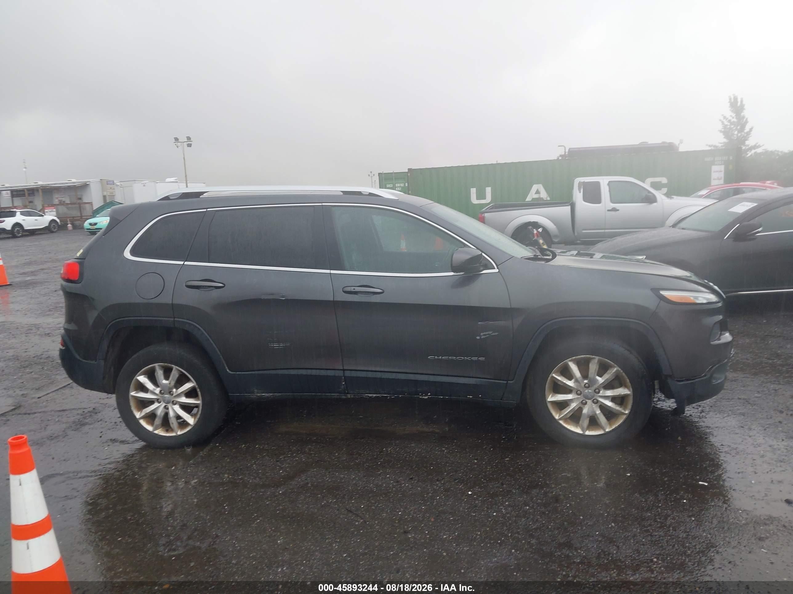 2015 Jeep Cherokee Limited Gray vin: 1C4PJMDSXFW758075