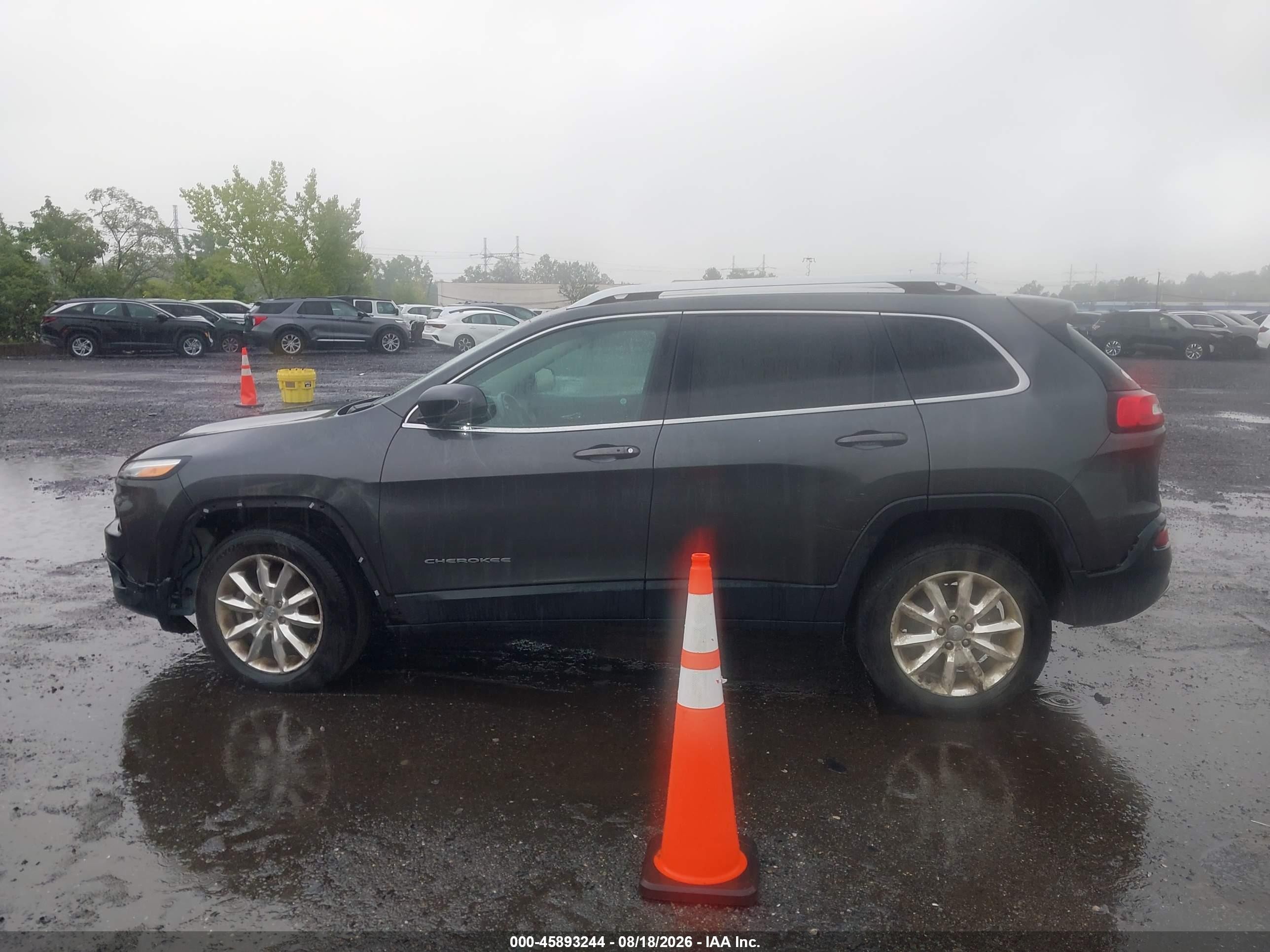 2015 Jeep Cherokee Limited Gray vin: 1C4PJMDSXFW758075