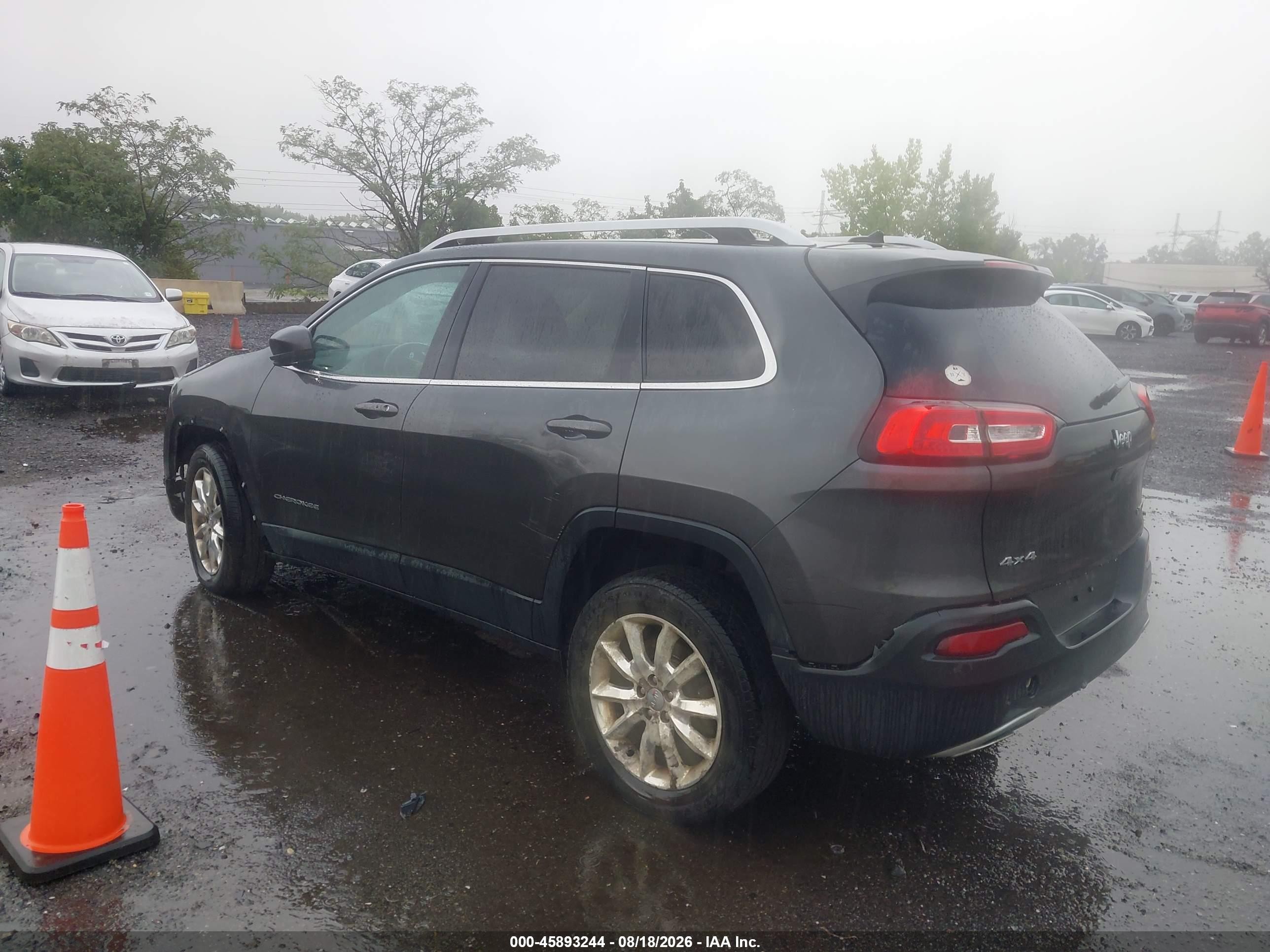 2015 Jeep Cherokee Limited Gray vin: 1C4PJMDSXFW758075