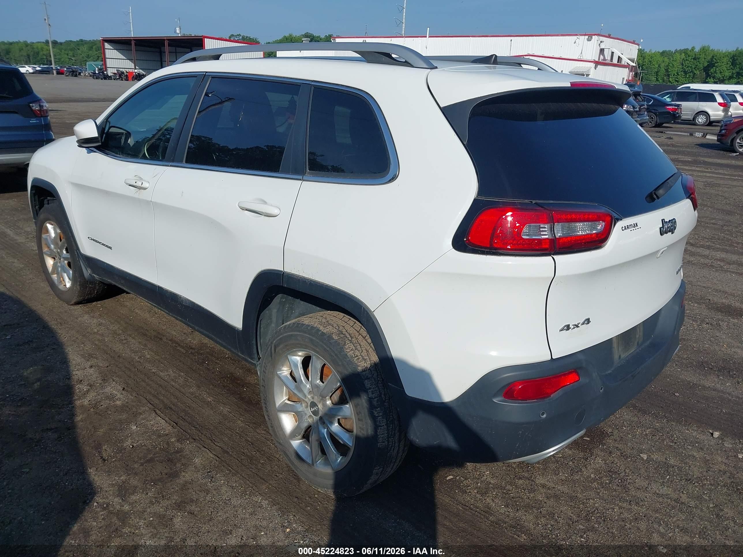 2017 Jeep Cherokee Limited 4x4 White vin: 1C4PJMDSXHW547087