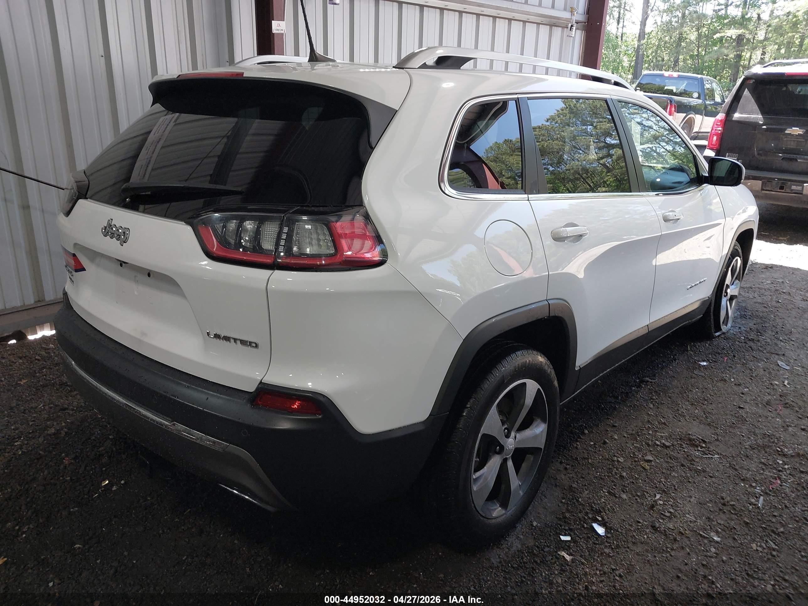 2019 Jeep Cherokee Limited 4x4 White vin: 1C4PJMDX0KD408181