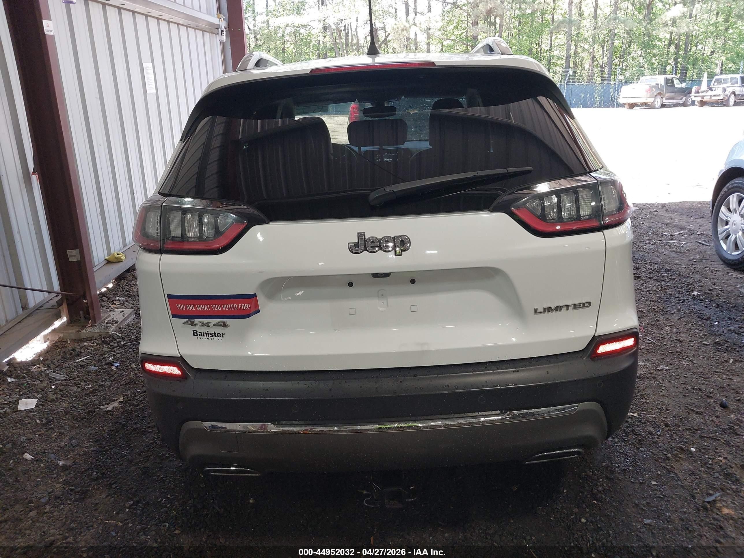 2019 Jeep Cherokee Limited 4x4 White vin: 1C4PJMDX0KD408181