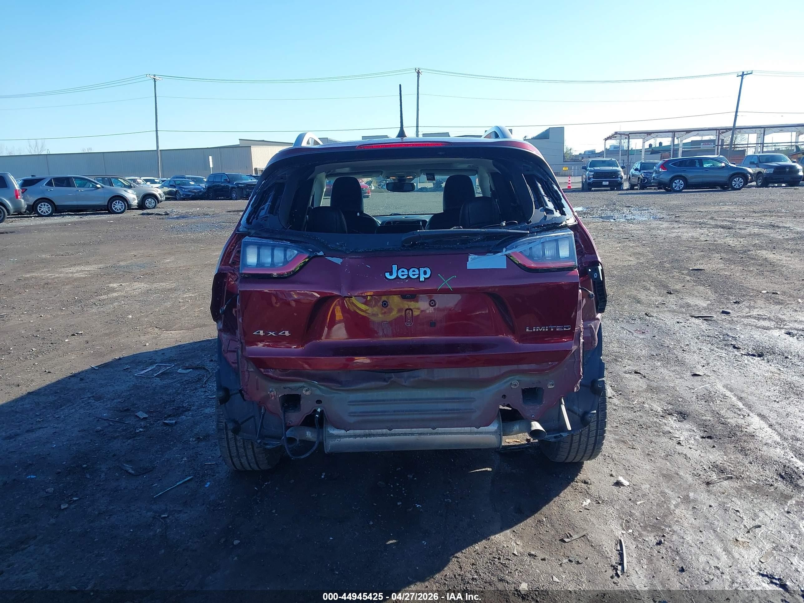 2021 Jeep Cherokee Limited 4x4 Red vin: 1C4PJMDX0MD218657