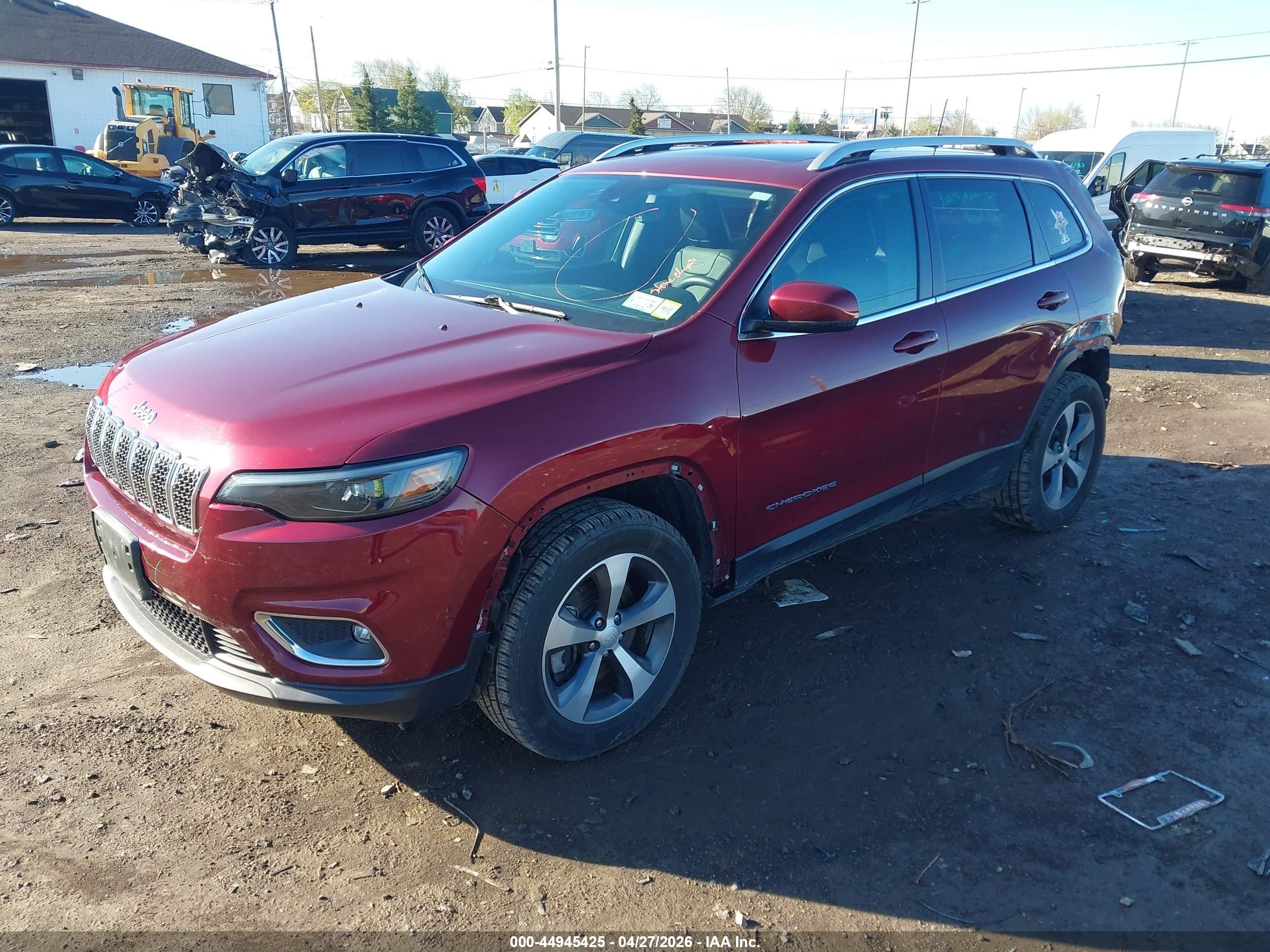 2021 Jeep Cherokee Limited 4x4 Red vin: 1C4PJMDX0MD218657