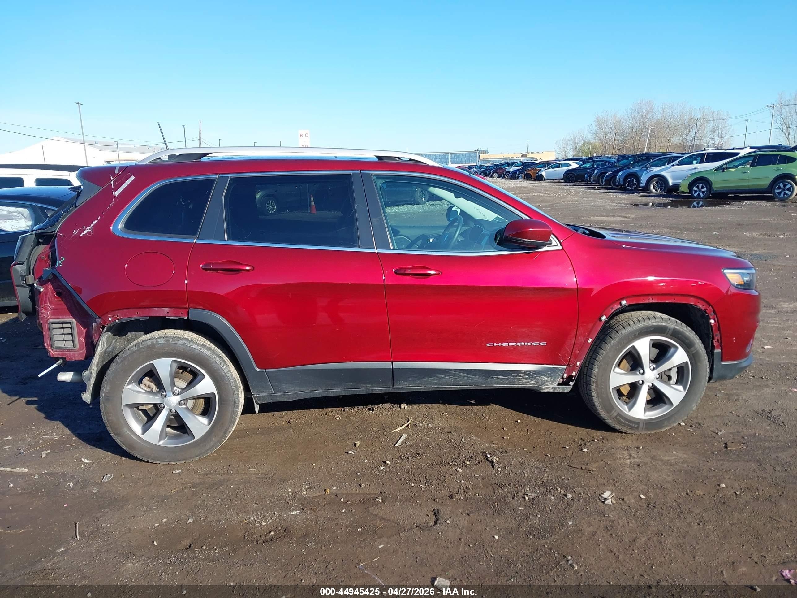 2021 Jeep Cherokee Limited 4x4 Red vin: 1C4PJMDX0MD218657