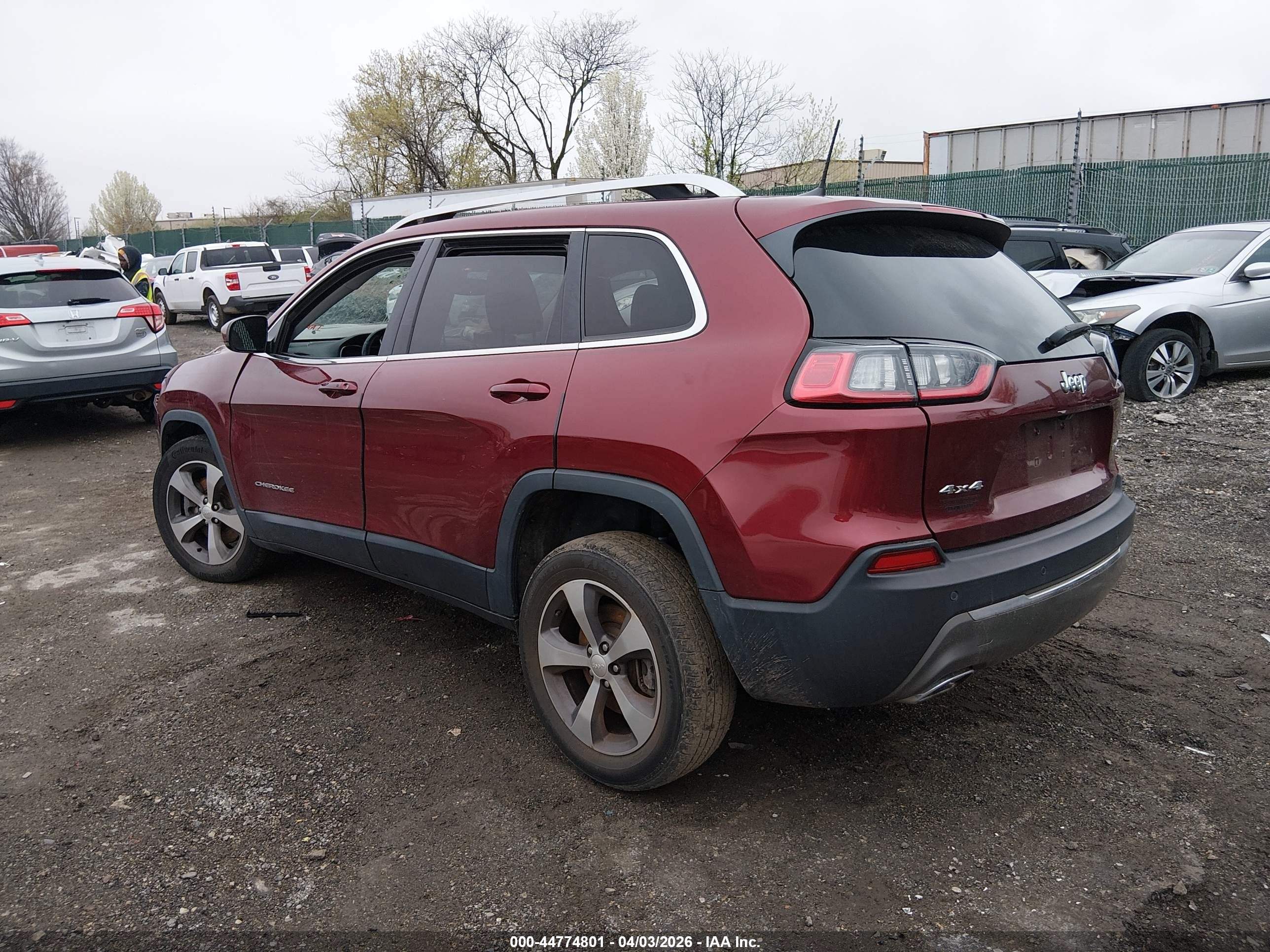 2020 Jeep Cherokee Limited 4x4 Red vin: 1C4PJMDX3LD516974