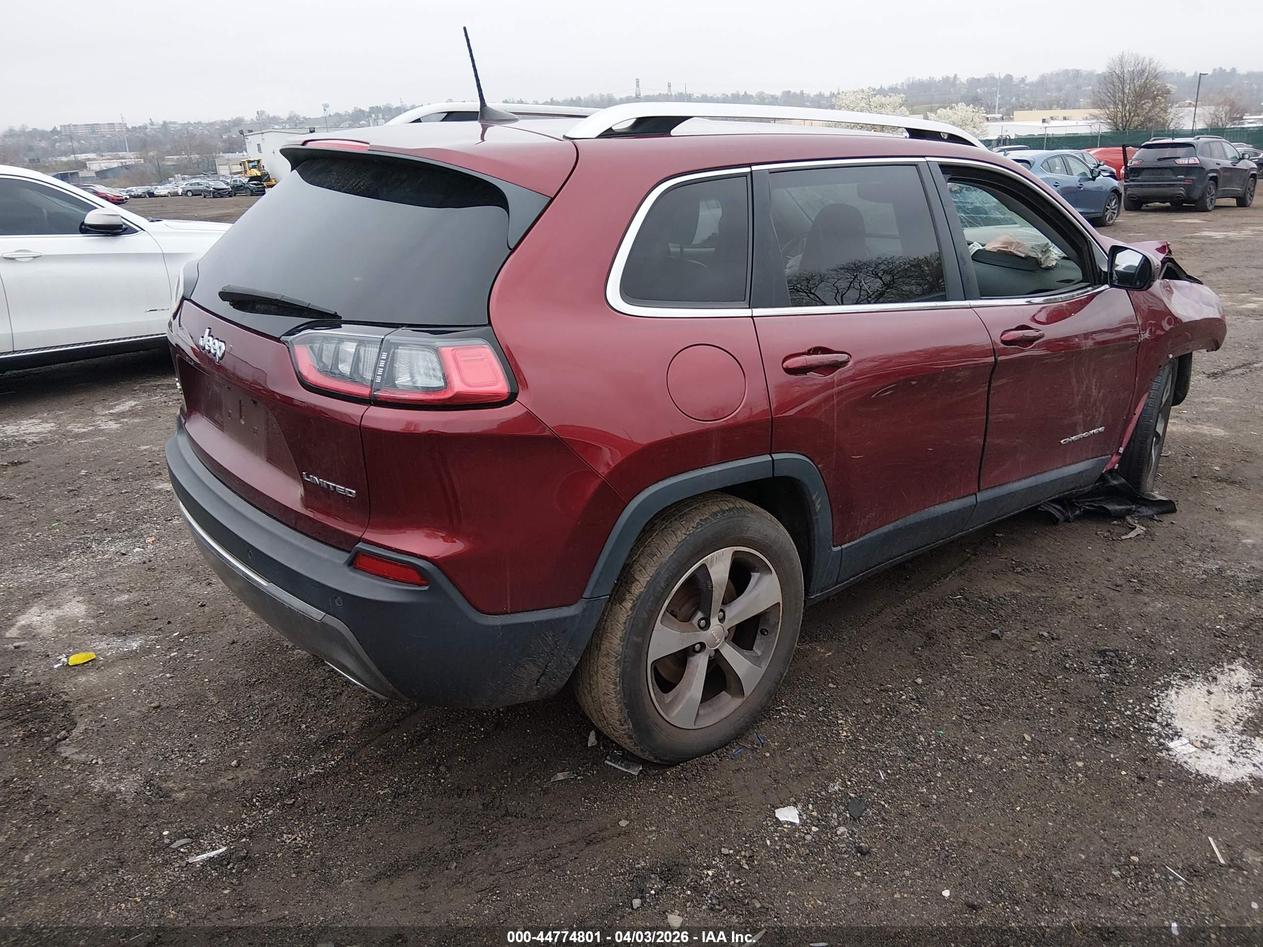 2020 Jeep Cherokee Limited 4x4 Red vin: 1C4PJMDX3LD516974