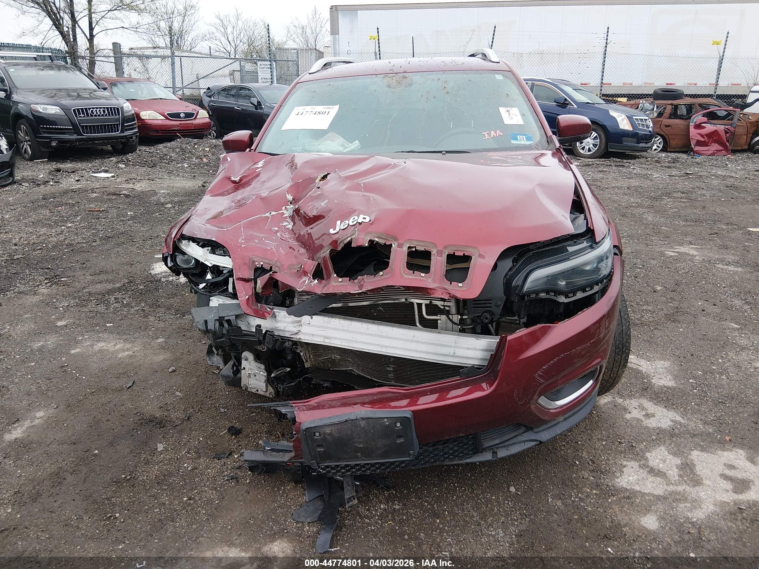 2020 Jeep Cherokee Limited 4x4 Red vin: 1C4PJMDX3LD516974