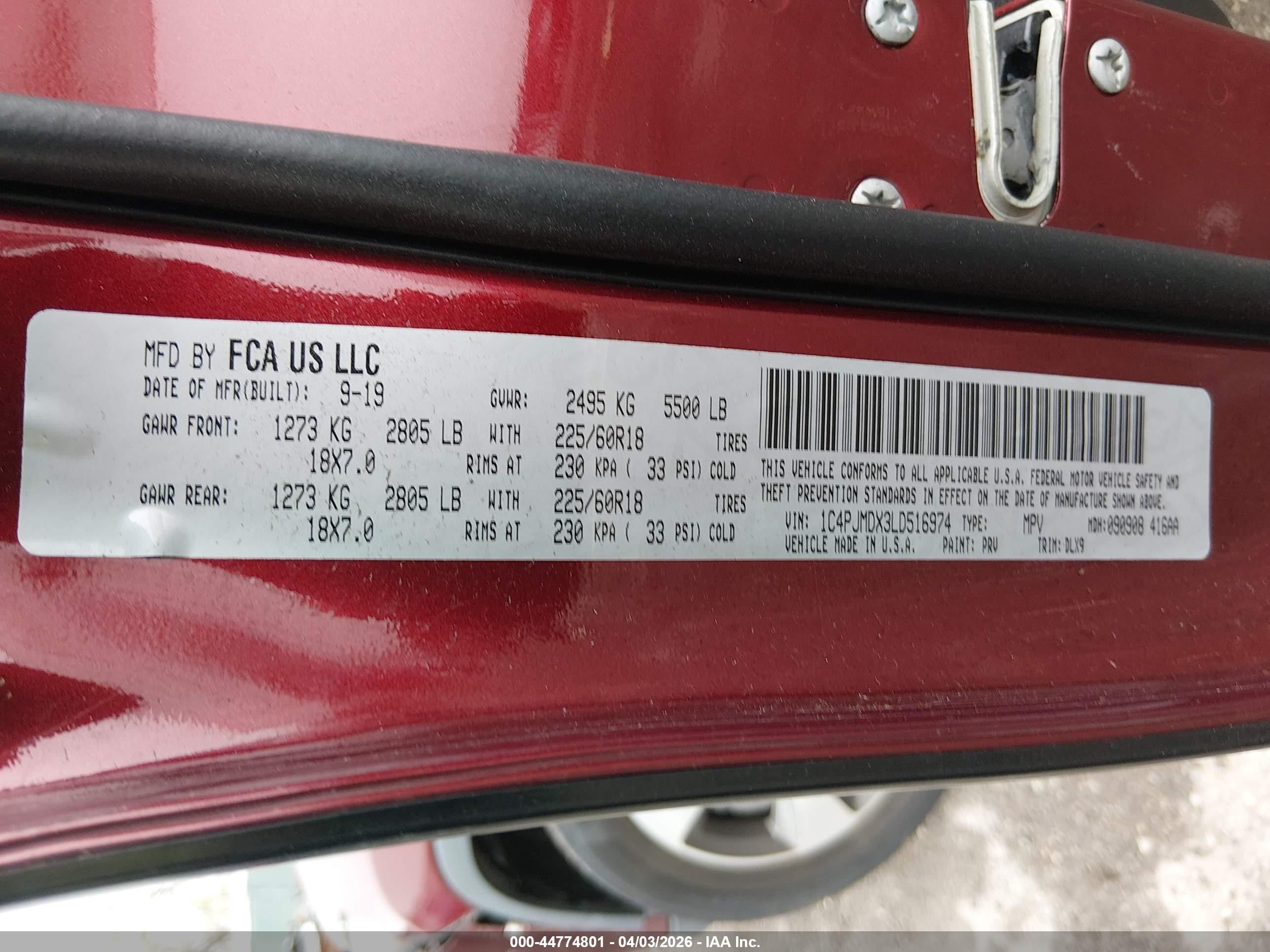 2020 Jeep Cherokee Limited 4x4 Red vin: 1C4PJMDX3LD516974