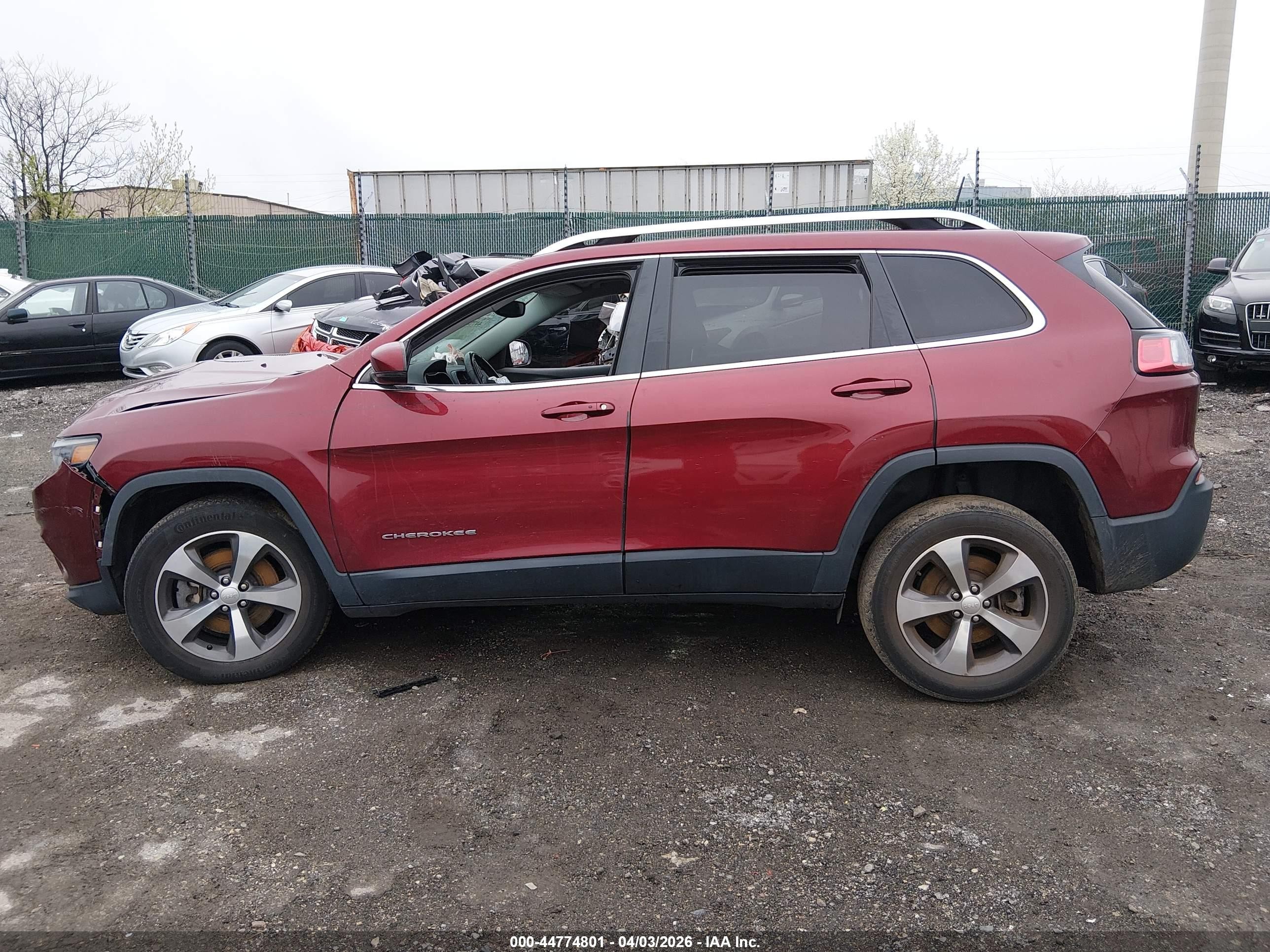 2020 Jeep Cherokee Limited 4x4 Red vin: 1C4PJMDX3LD516974