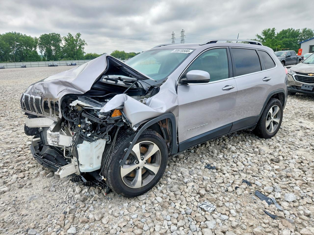 2020 Jeep Cherokee Limited Silver vin: 1C4PJMDX5LD616946