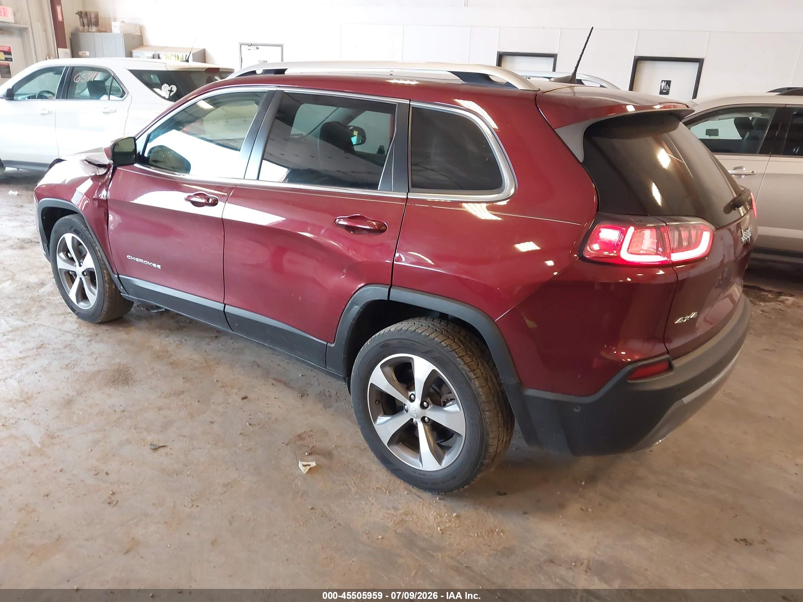 2021 Jeep Cherokee Limited 4x4 Red vin: 1C4PJMDX6MD185034