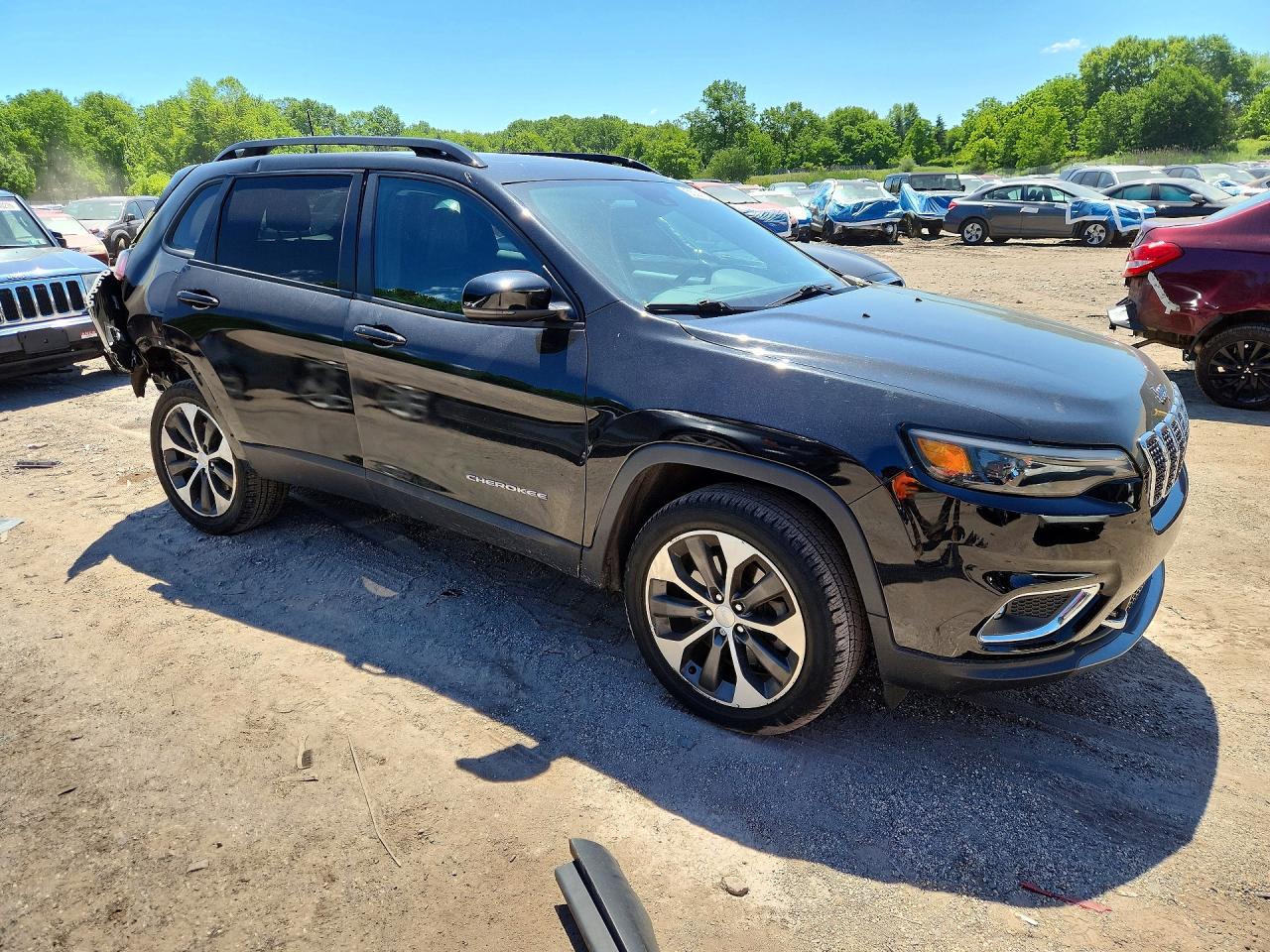 2022 Jeep Cherokee Limited Black vin: 1C4PJMDX6ND542343