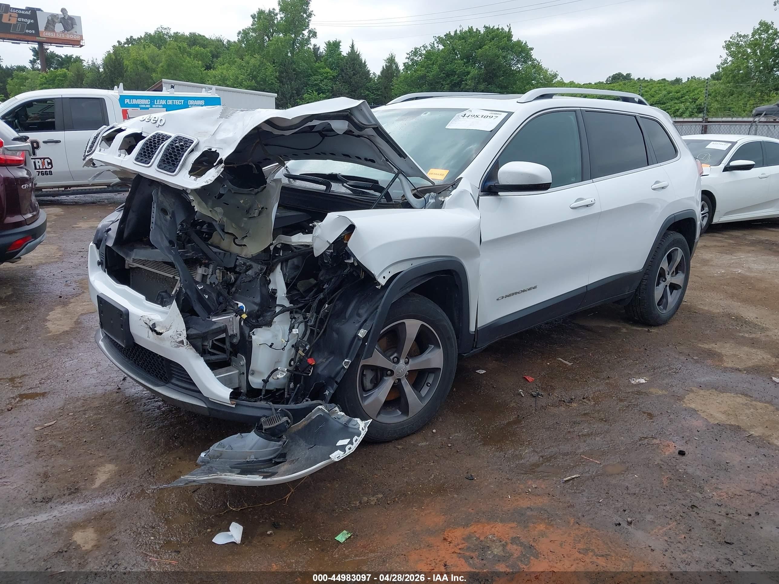 2020 Jeep Cherokee Limited 4x4 White vin: 1C4PJMDX8LD515058