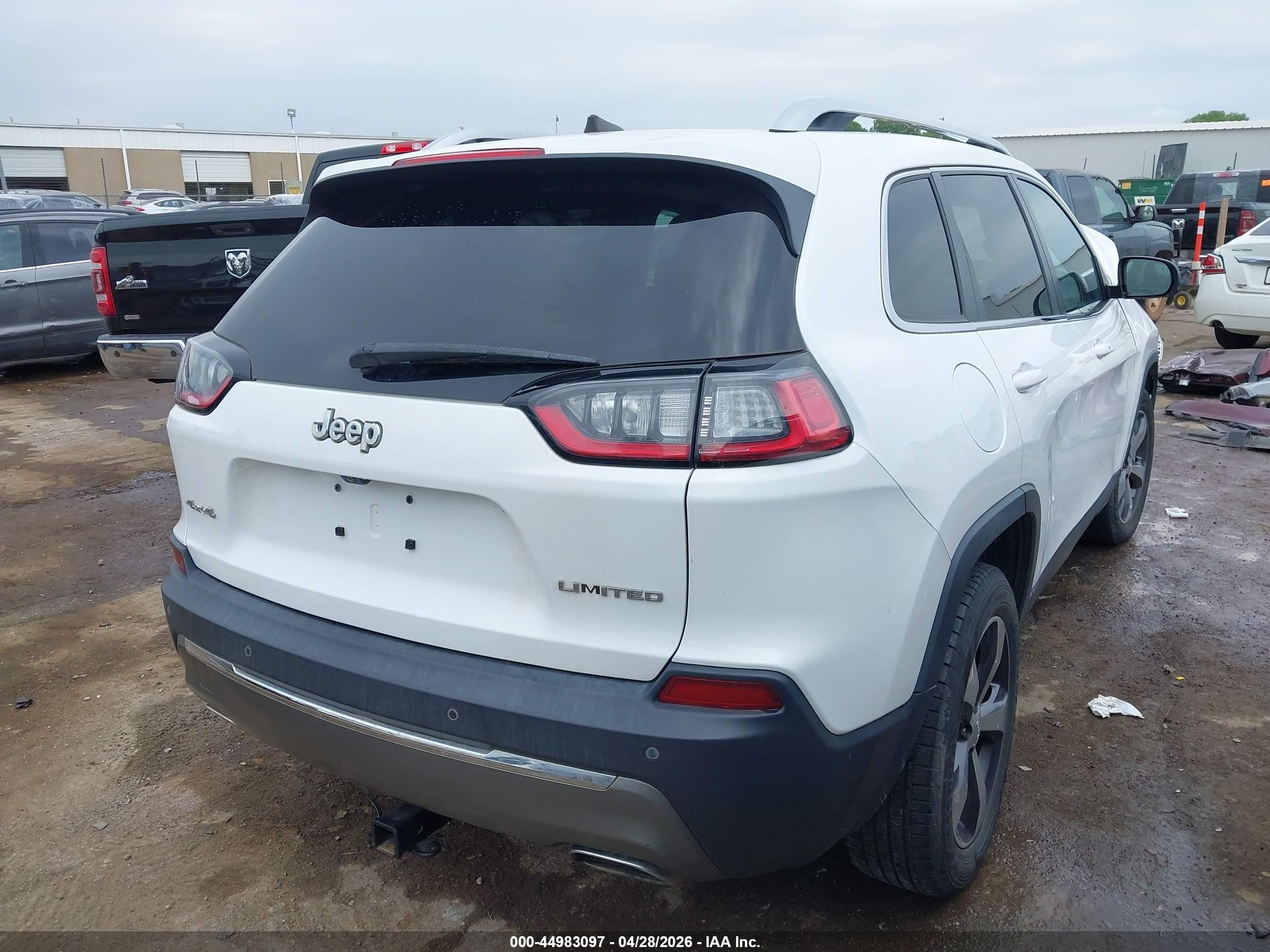 2020 Jeep Cherokee Limited 4x4 White vin: 1C4PJMDX8LD515058
