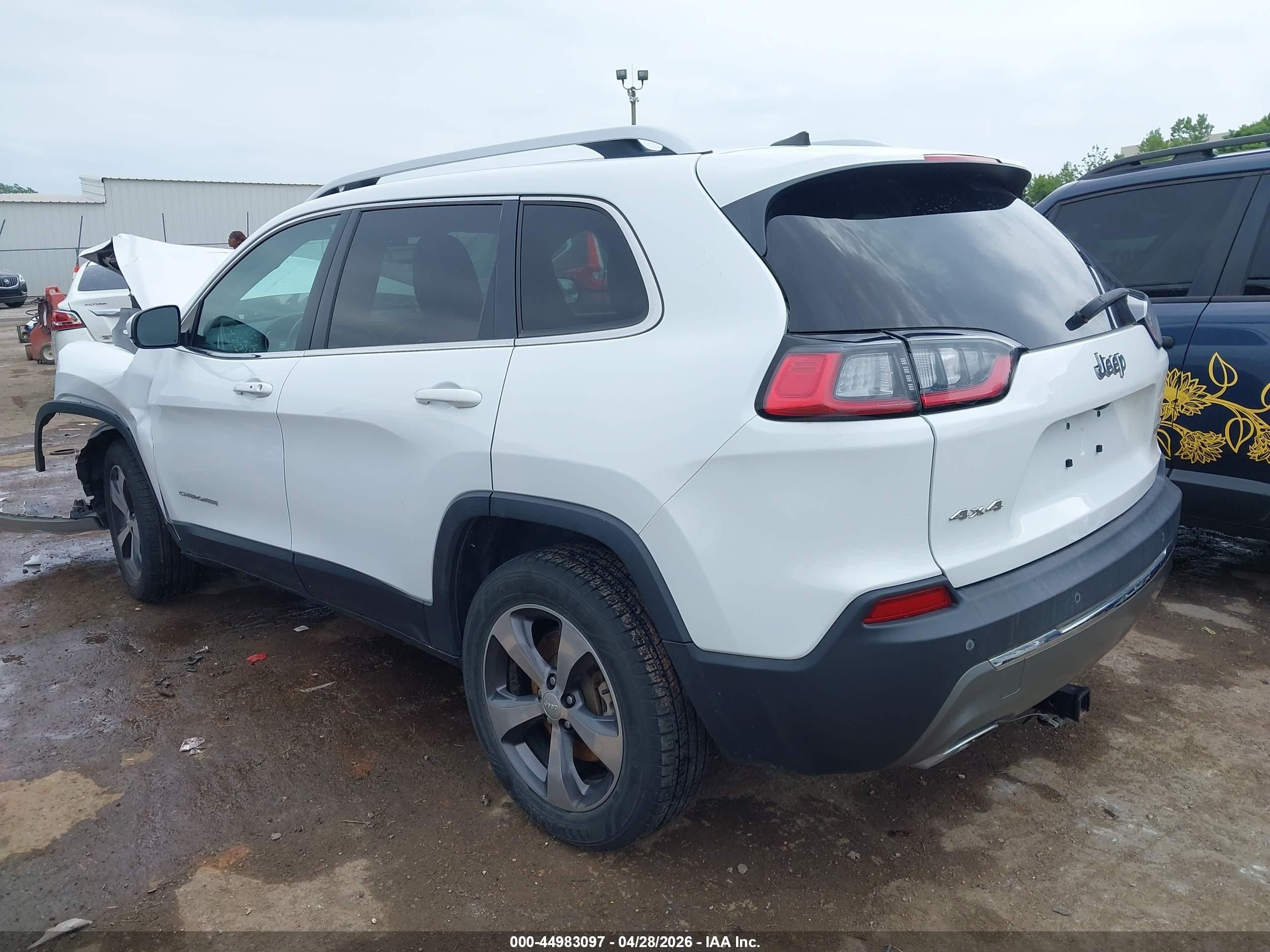 2020 Jeep Cherokee Limited 4x4 White vin: 1C4PJMDX8LD515058