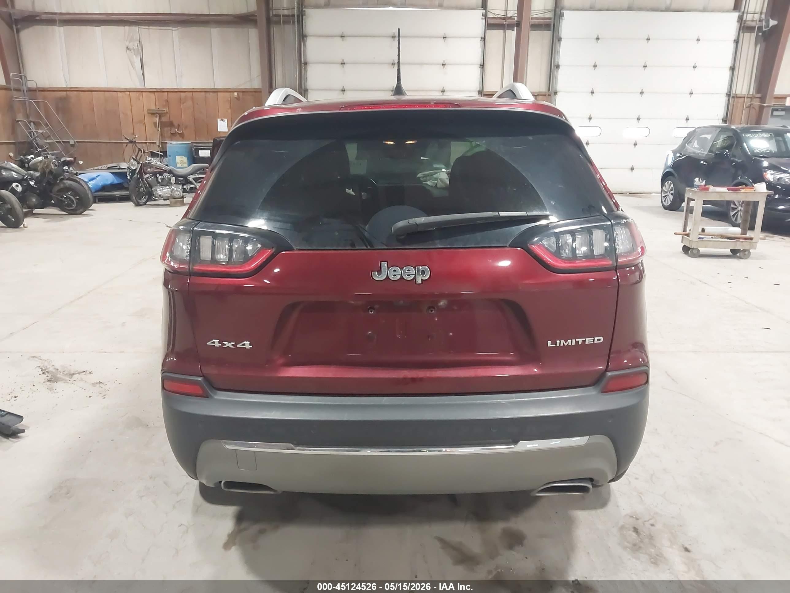 2019 Jeep Cherokee Limited 4x4 Red vin: 1C4PJMDXXKD451121