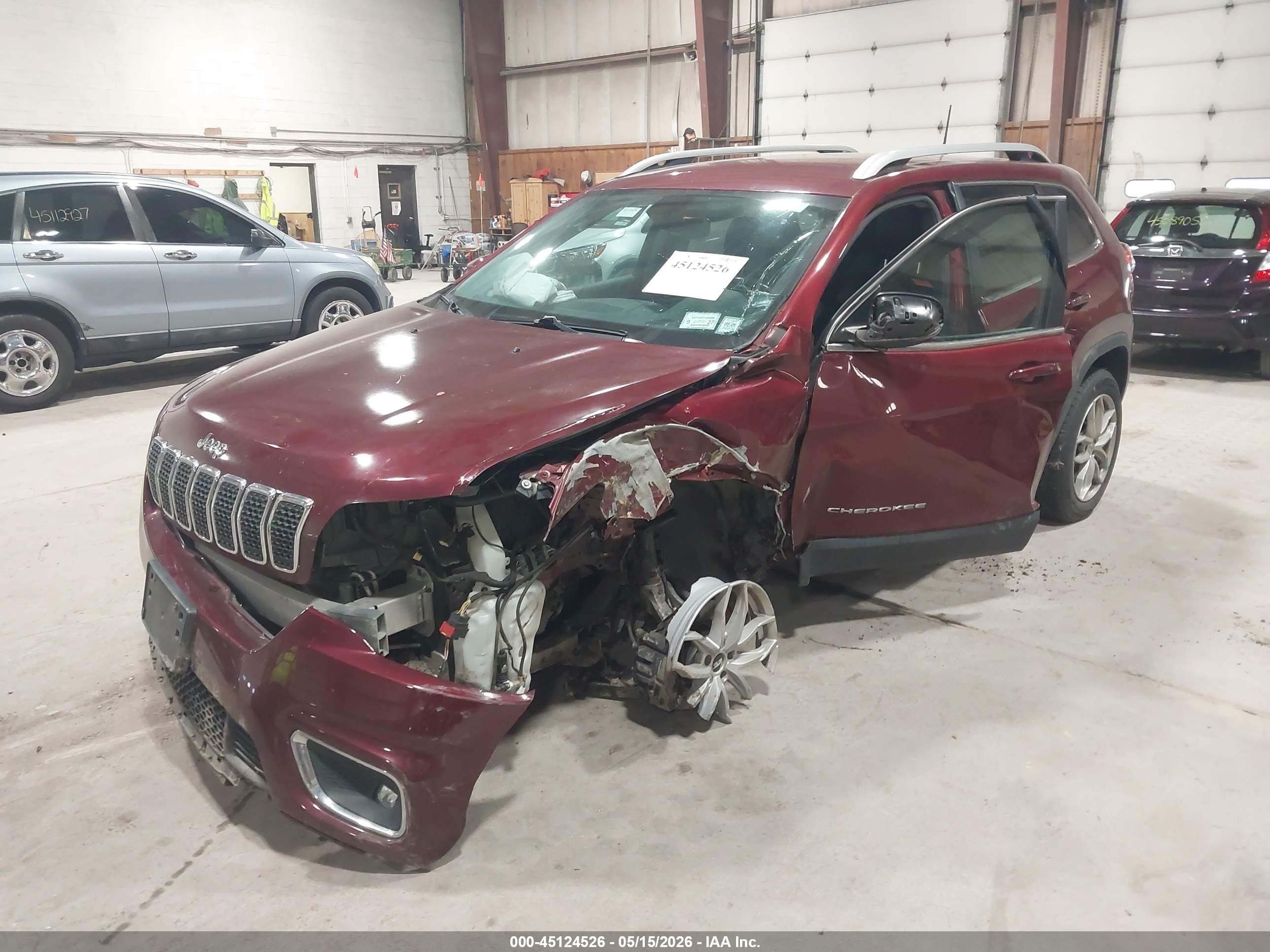 2019 Jeep Cherokee Limited 4x4 Red vin: 1C4PJMDXXKD451121