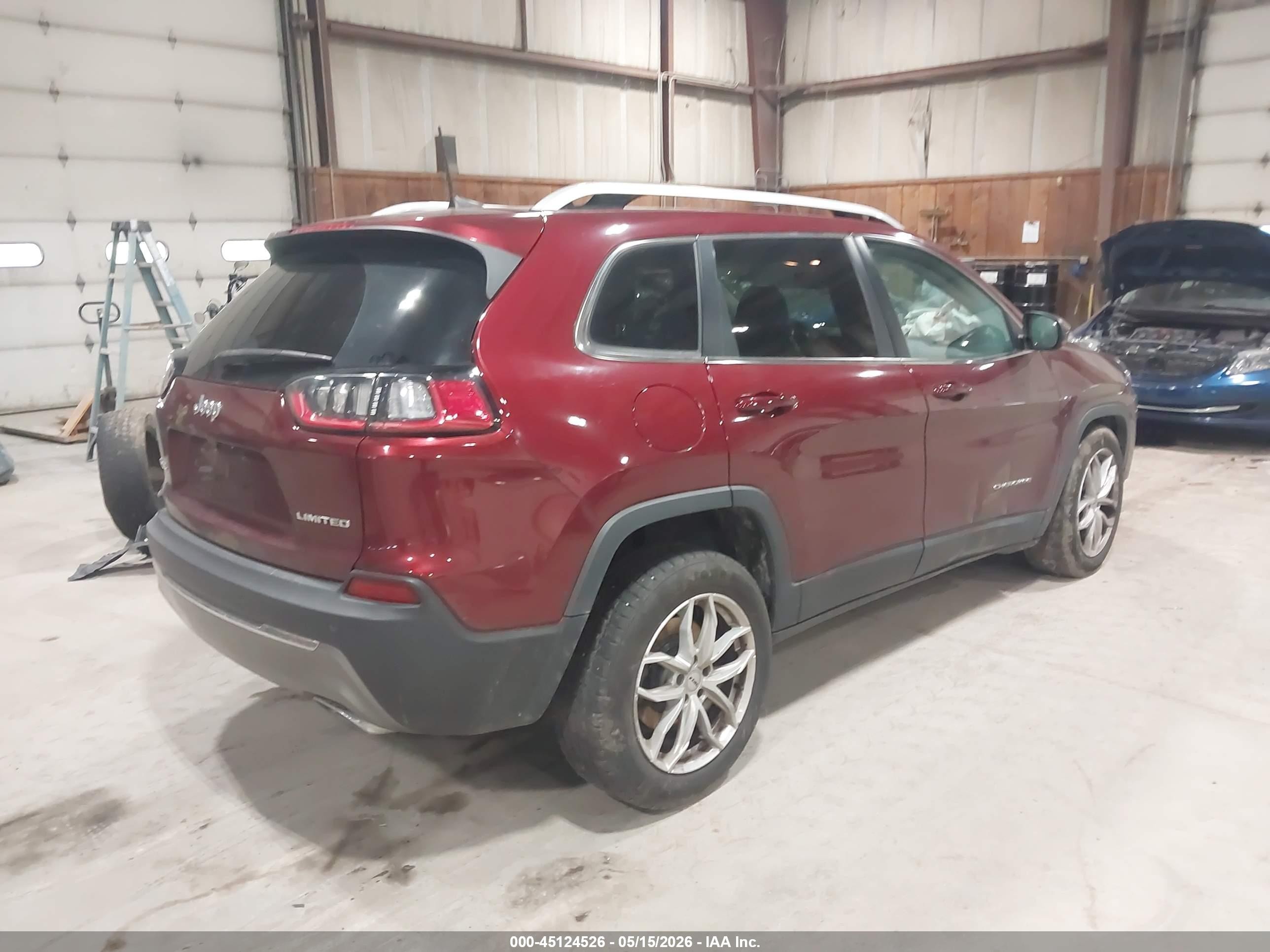 2019 Jeep Cherokee Limited 4x4 Red vin: 1C4PJMDXXKD451121