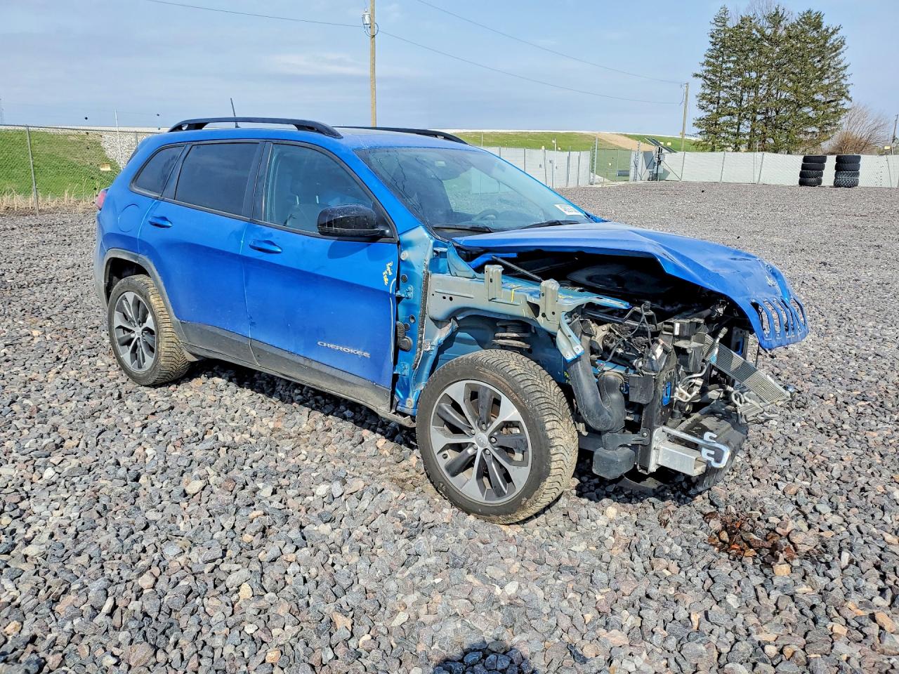 2022 Jeep Cherokee Limited Blue vin: 1C4PJMDXXND544483