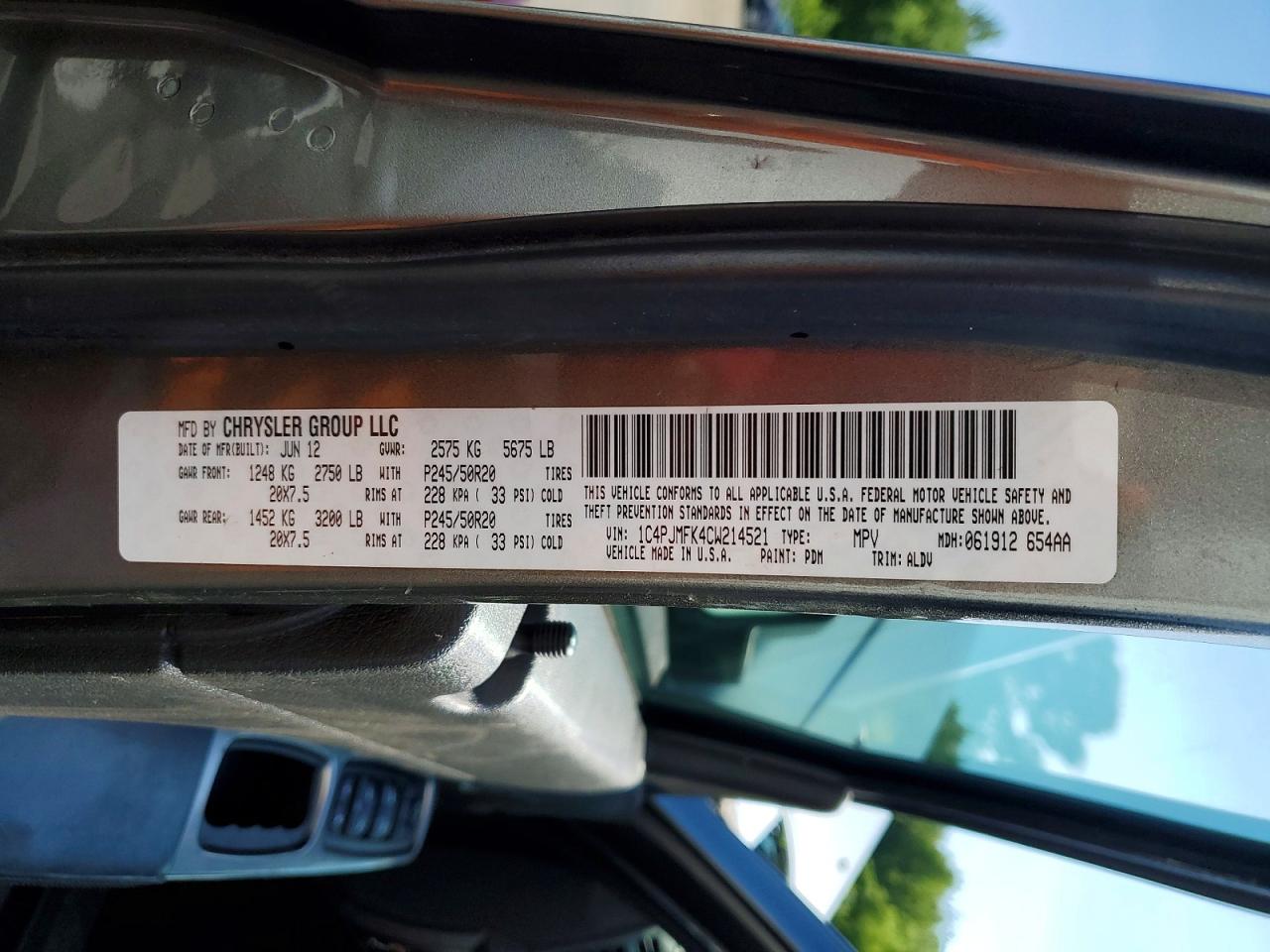 2012 Jeep Liberty Jet Gray vin: 1C4PJMFK4CW214521