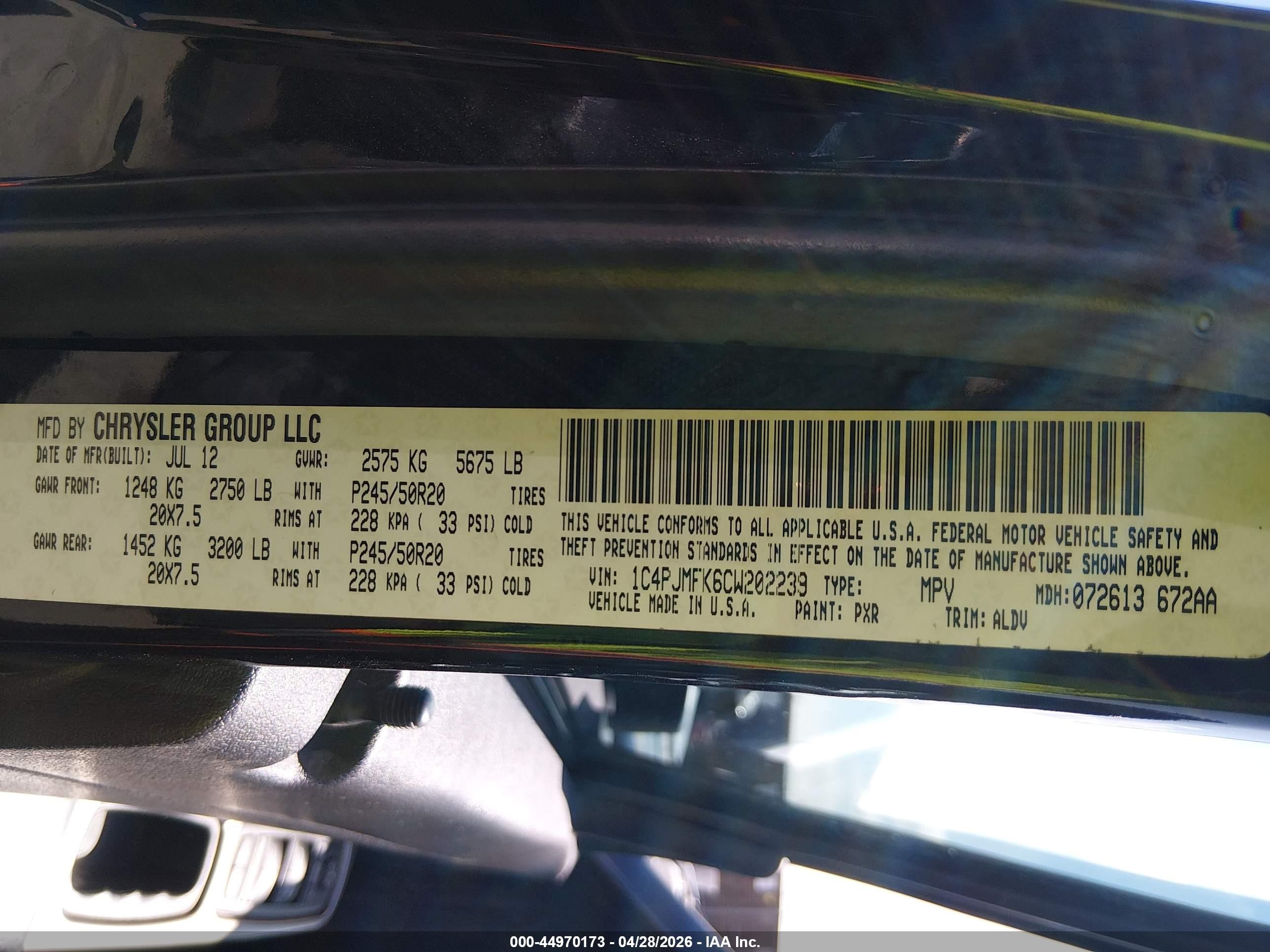 2012 Jeep Liberty Limited Jet Edition Black vin: 1C4PJMFK6CW202239