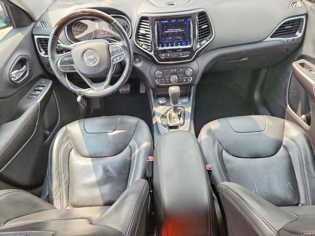 2019 Jeep Cherokee Overland Black vin: 1C4PJMJN9KD342412