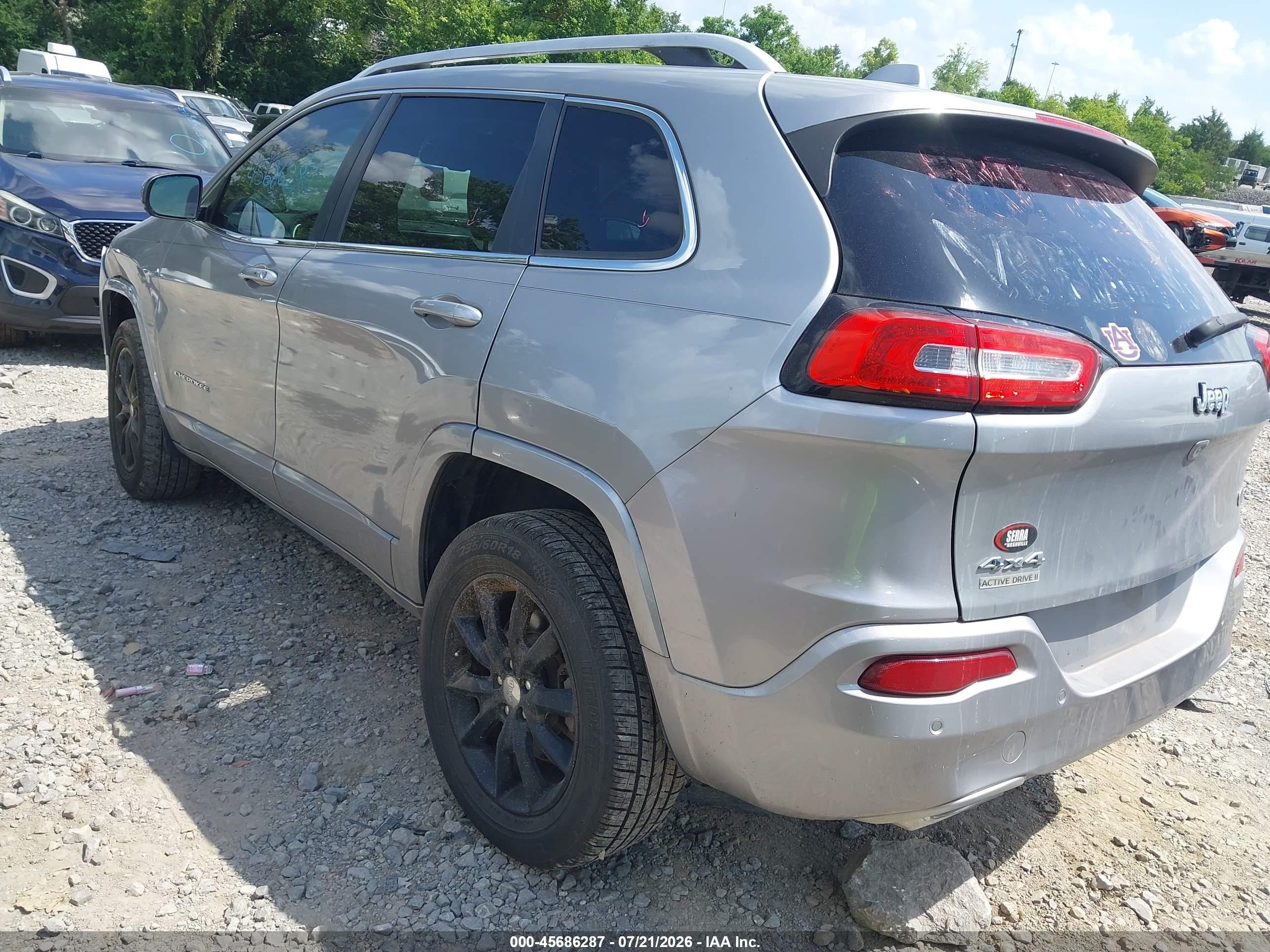 2016 Jeep Cherokee Overland Silver vin: 1C4PJMJS2GW340051