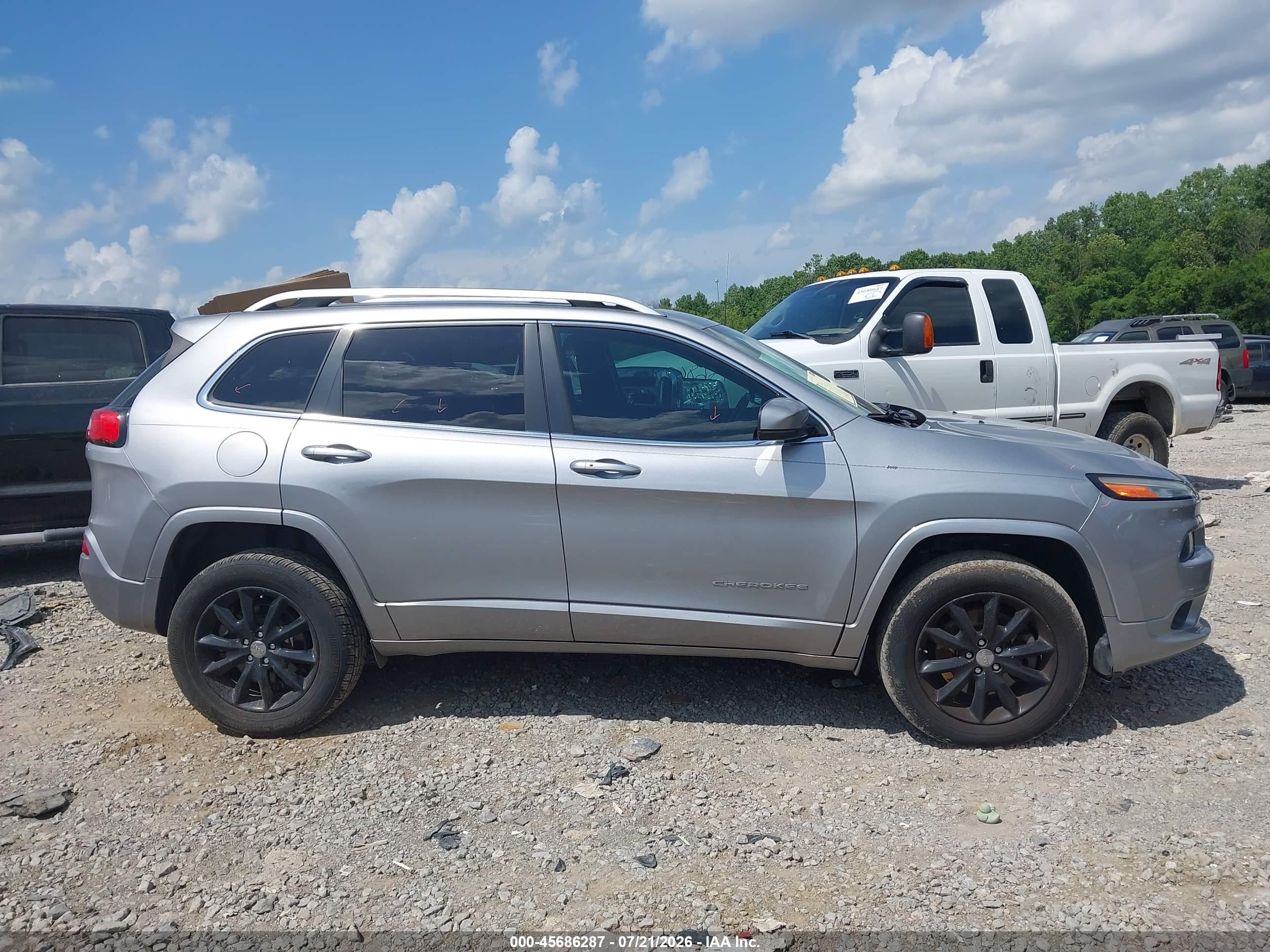 2016 Jeep Cherokee Overland Silver vin: 1C4PJMJS2GW340051