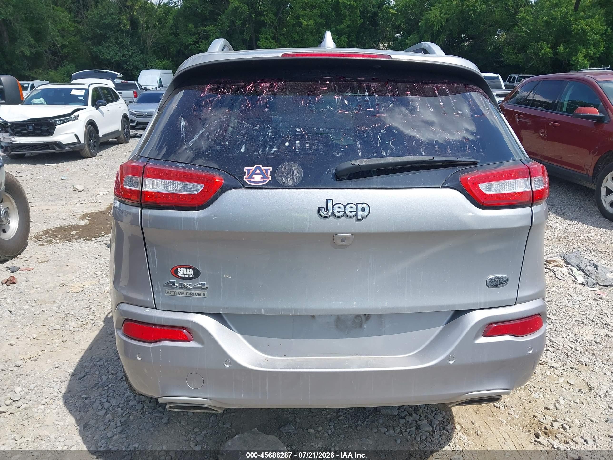 2016 Jeep Cherokee Overland Silver vin: 1C4PJMJS2GW340051