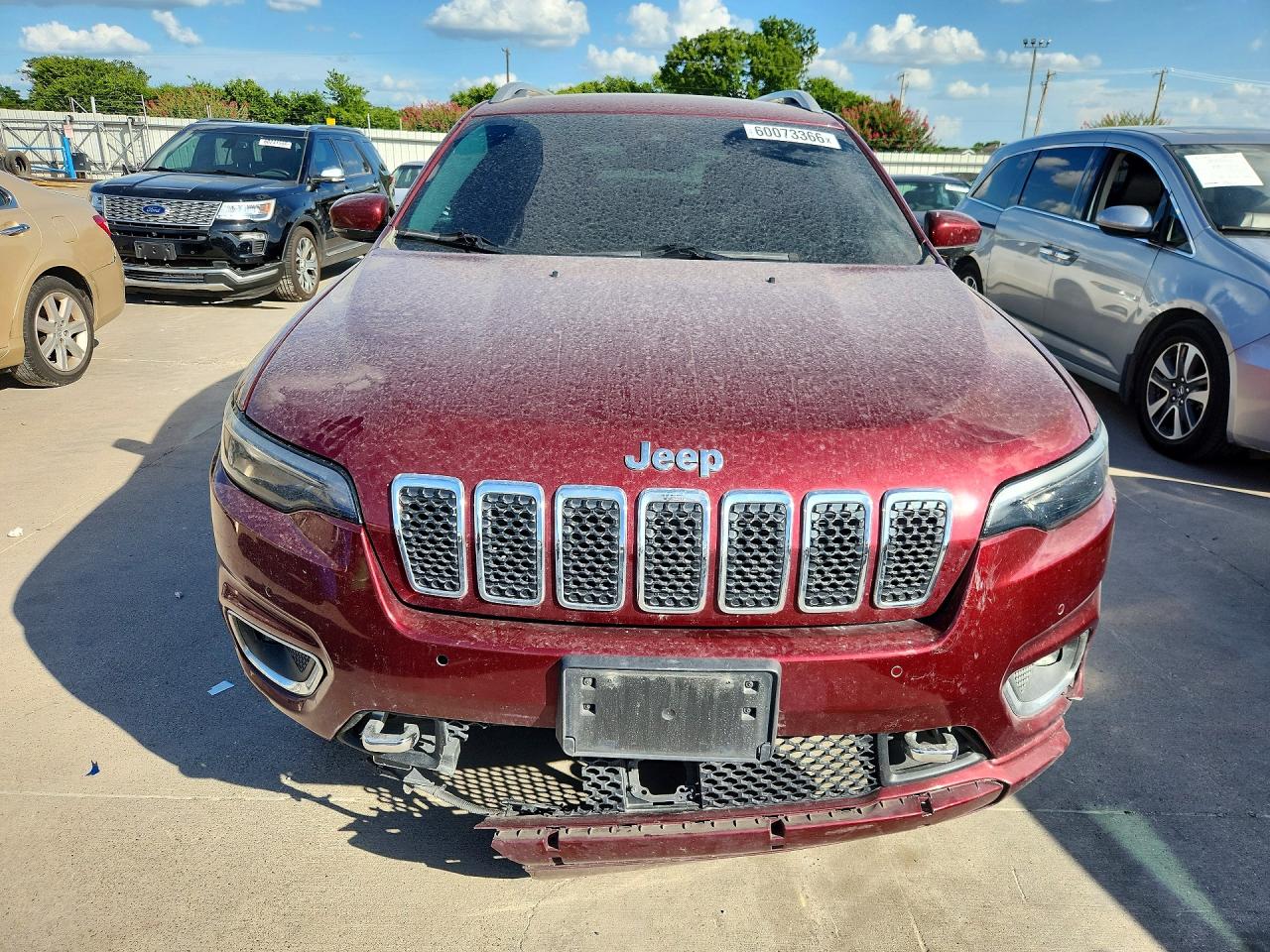 2019 Jeep Cherokee Overland Burgundy vin: 1C4PJMJX3KD363676