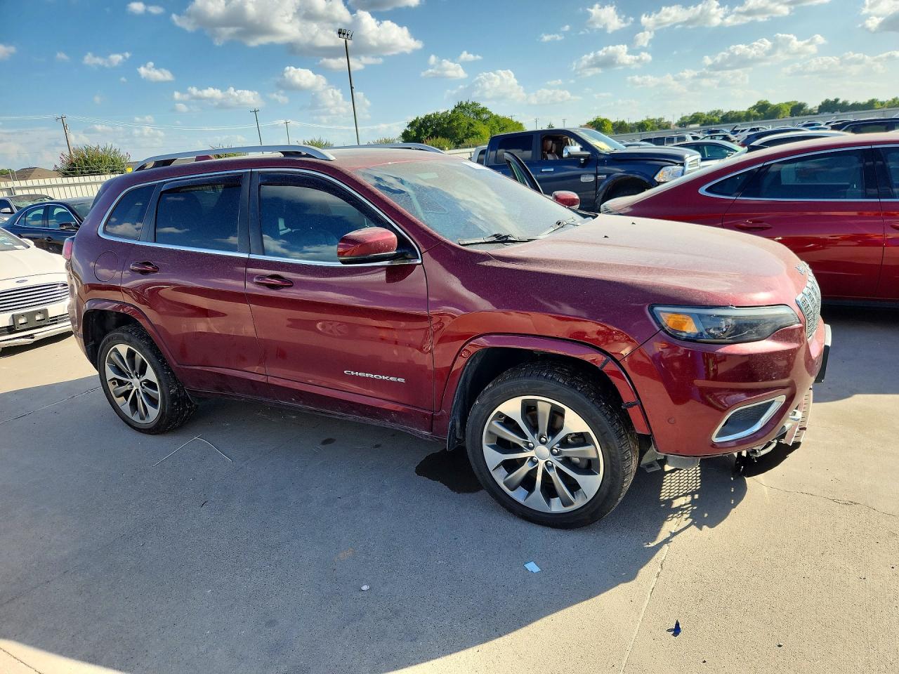 2019 Jeep Cherokee Overland Burgundy vin: 1C4PJMJX3KD363676