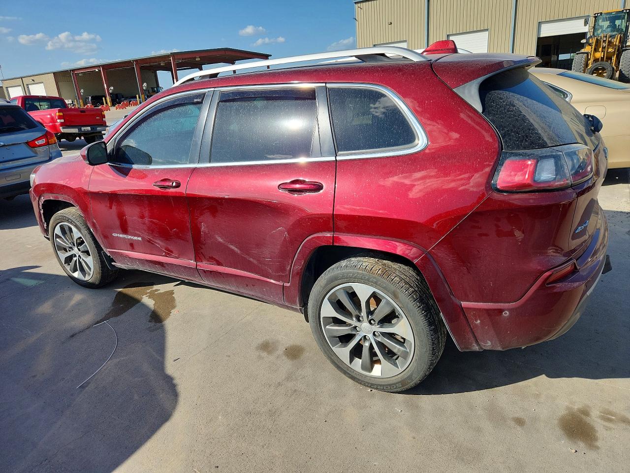 2019 Jeep Cherokee Overland Burgundy vin: 1C4PJMJX3KD363676