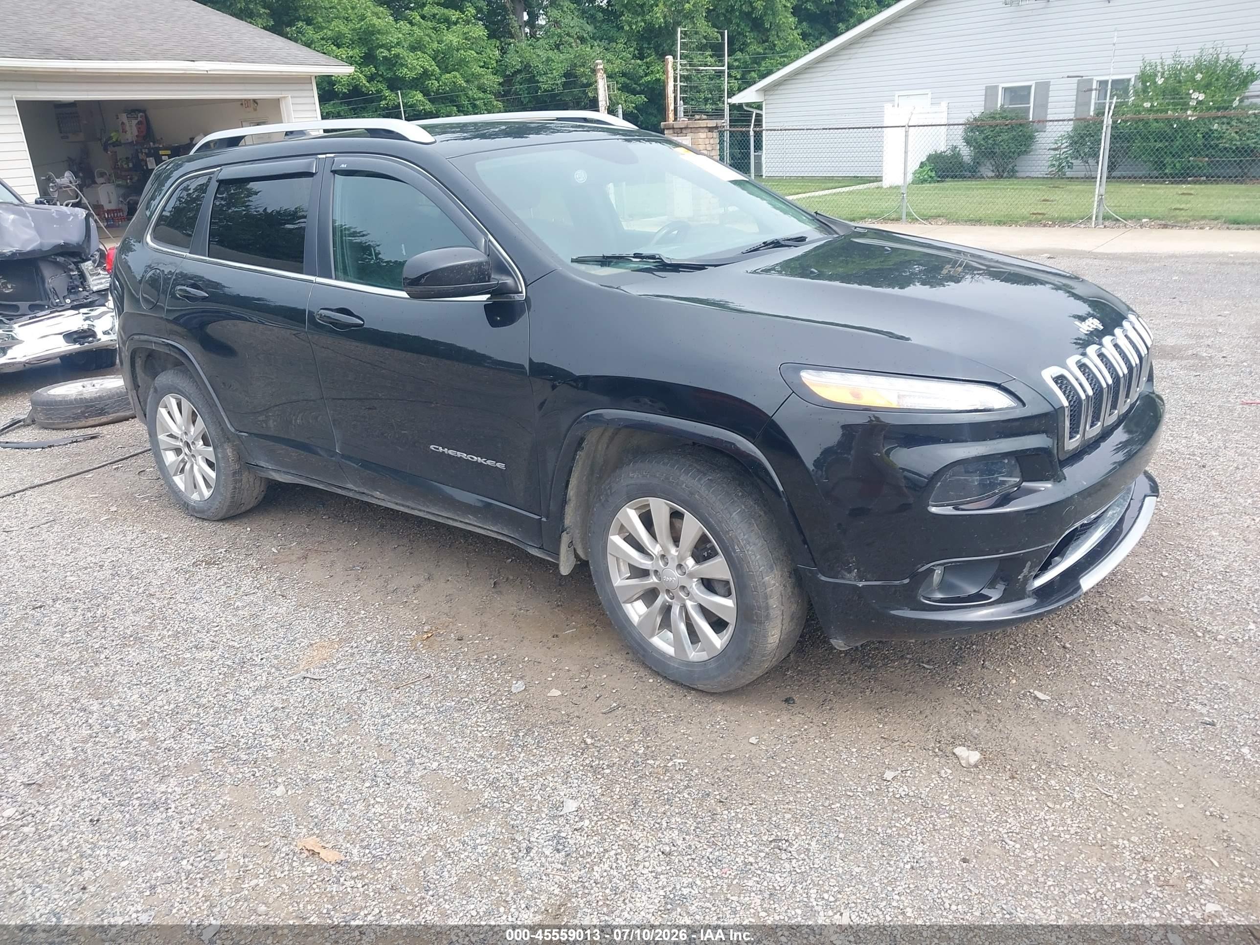 2018 Jeep Cherokee Overland 4x4 Black vin: 1C4PJMJXXJD594394