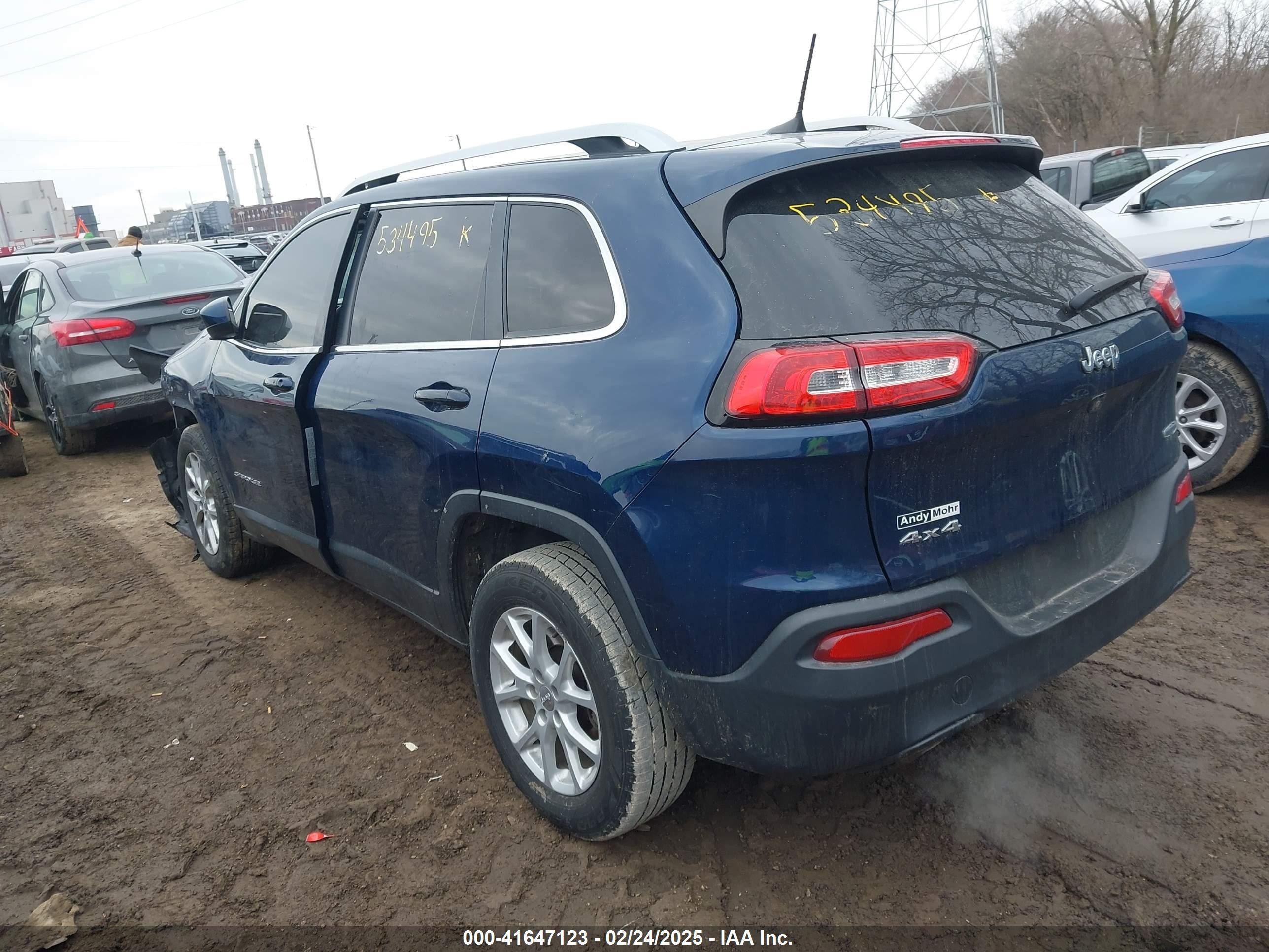 2018 Jeep Cherokee Latitude Plus 4x4 Синий vin: 1C4PJMLB0JD534495