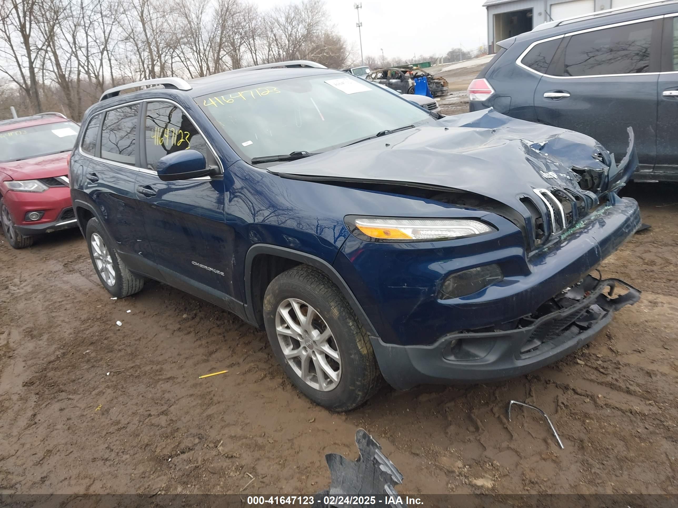 2018 Jeep Cherokee Latitude Plus 4x4 Синий vin: 1C4PJMLB0JD534495