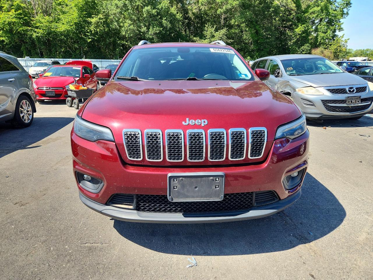 2020 Jeep Cherokee Latitude Plus Red vin: 1C4PJMLB1LD513867