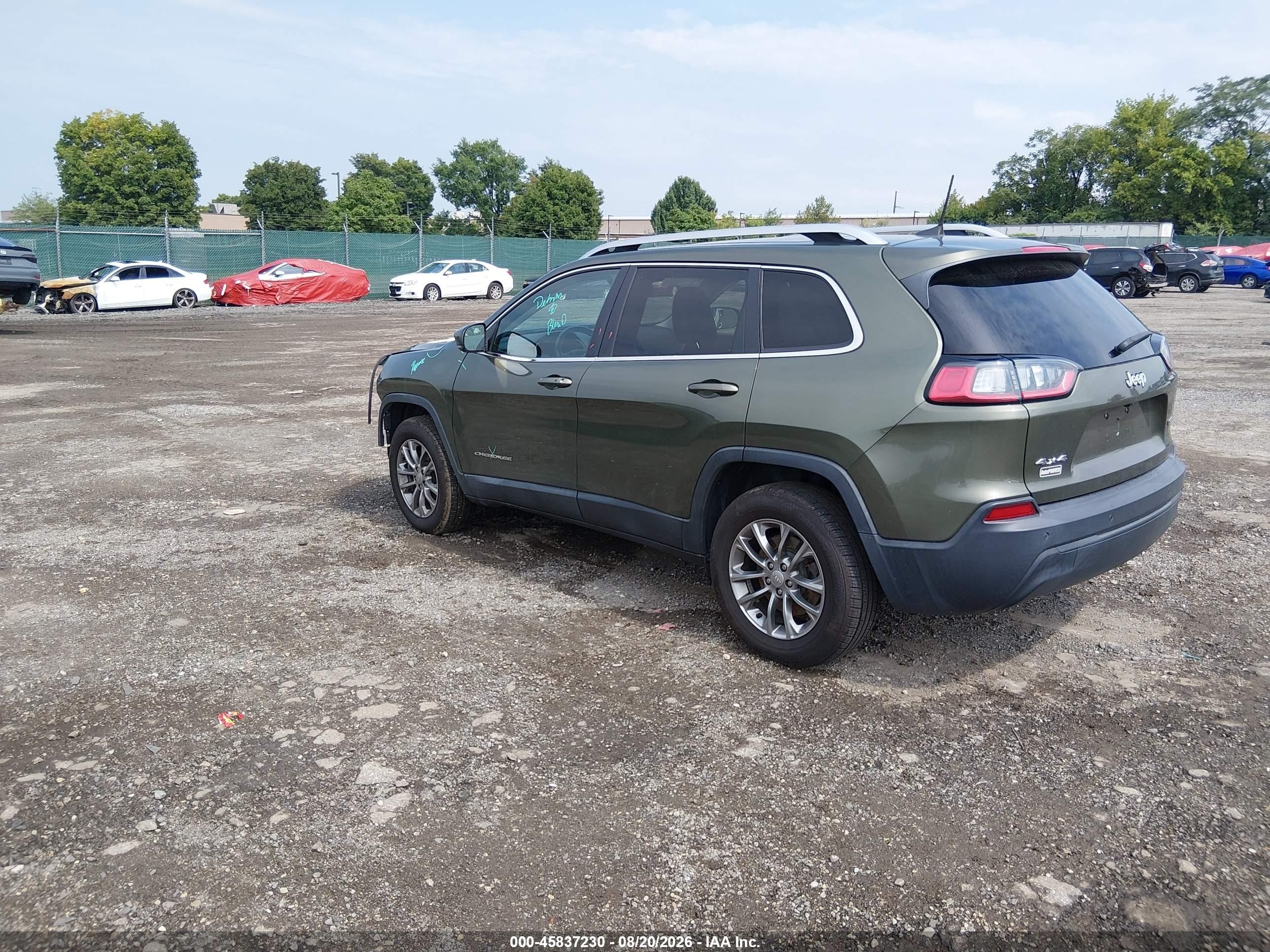 2020 Jeep Cherokee Latitude Plus 4x4 Green vin: 1C4PJMLB3LD556963