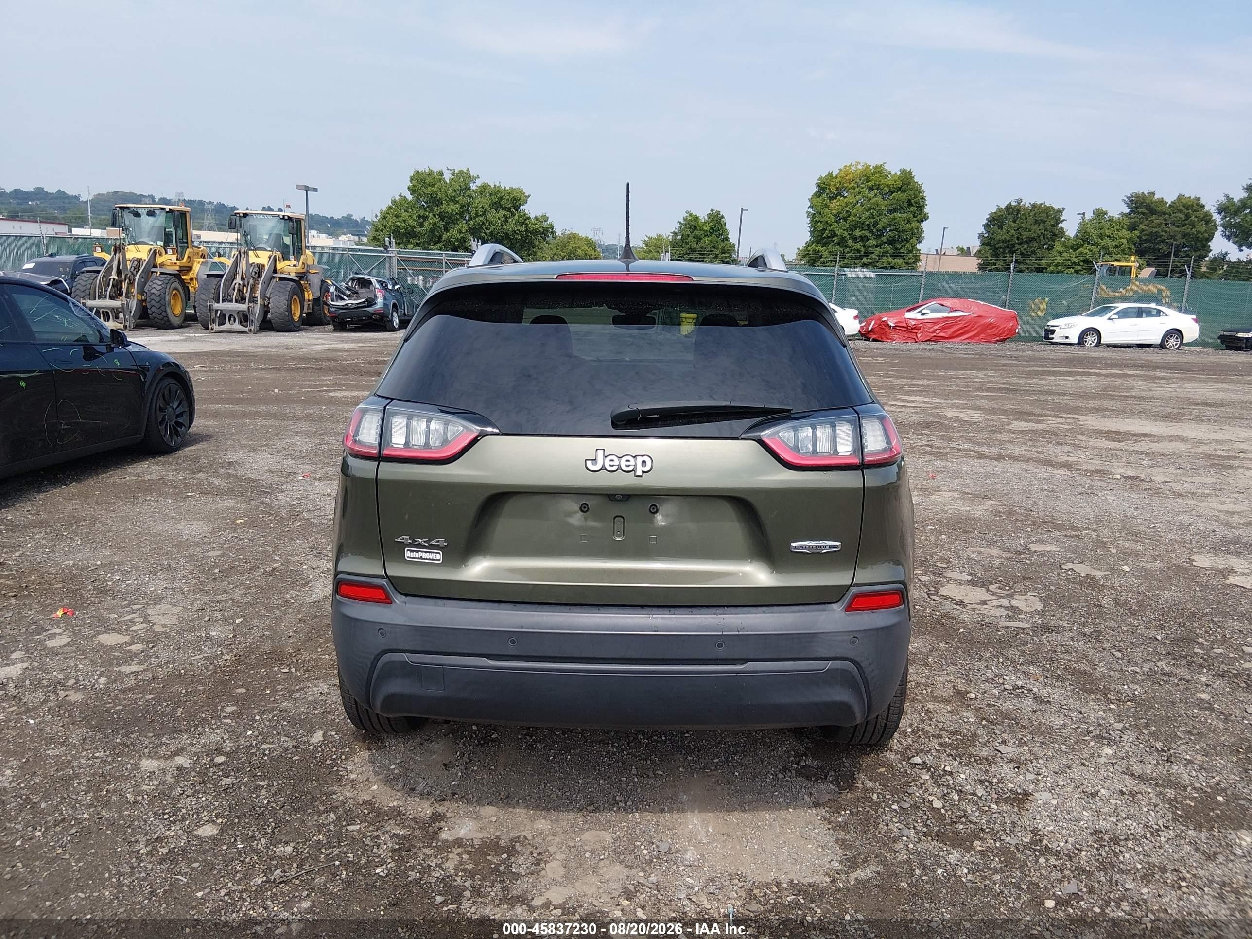 2020 Jeep Cherokee Latitude Plus 4x4 Green vin: 1C4PJMLB3LD556963