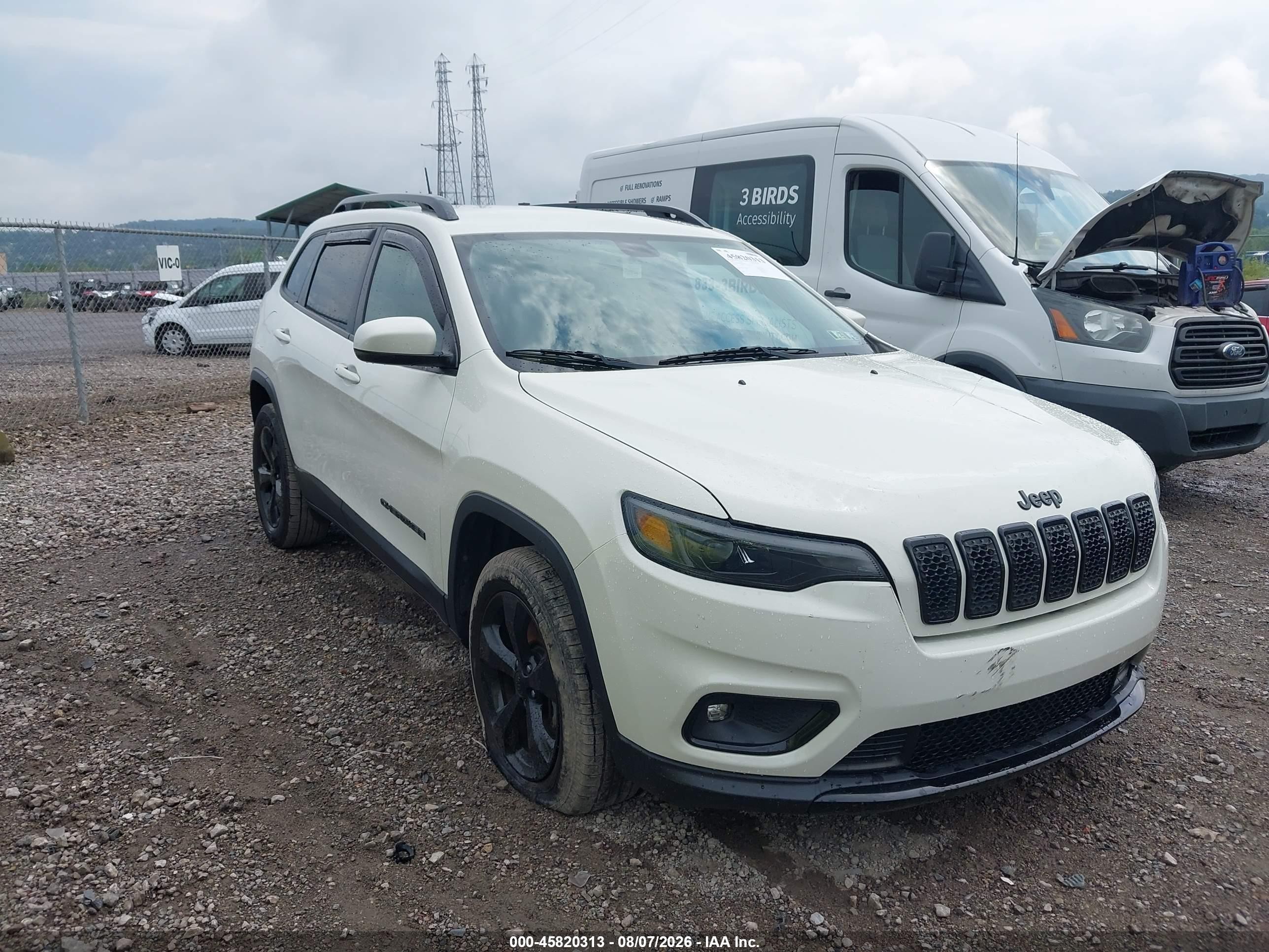 2019 Jeep Cherokee Altitude 4x4 White vin: 1C4PJMLB5KD322791