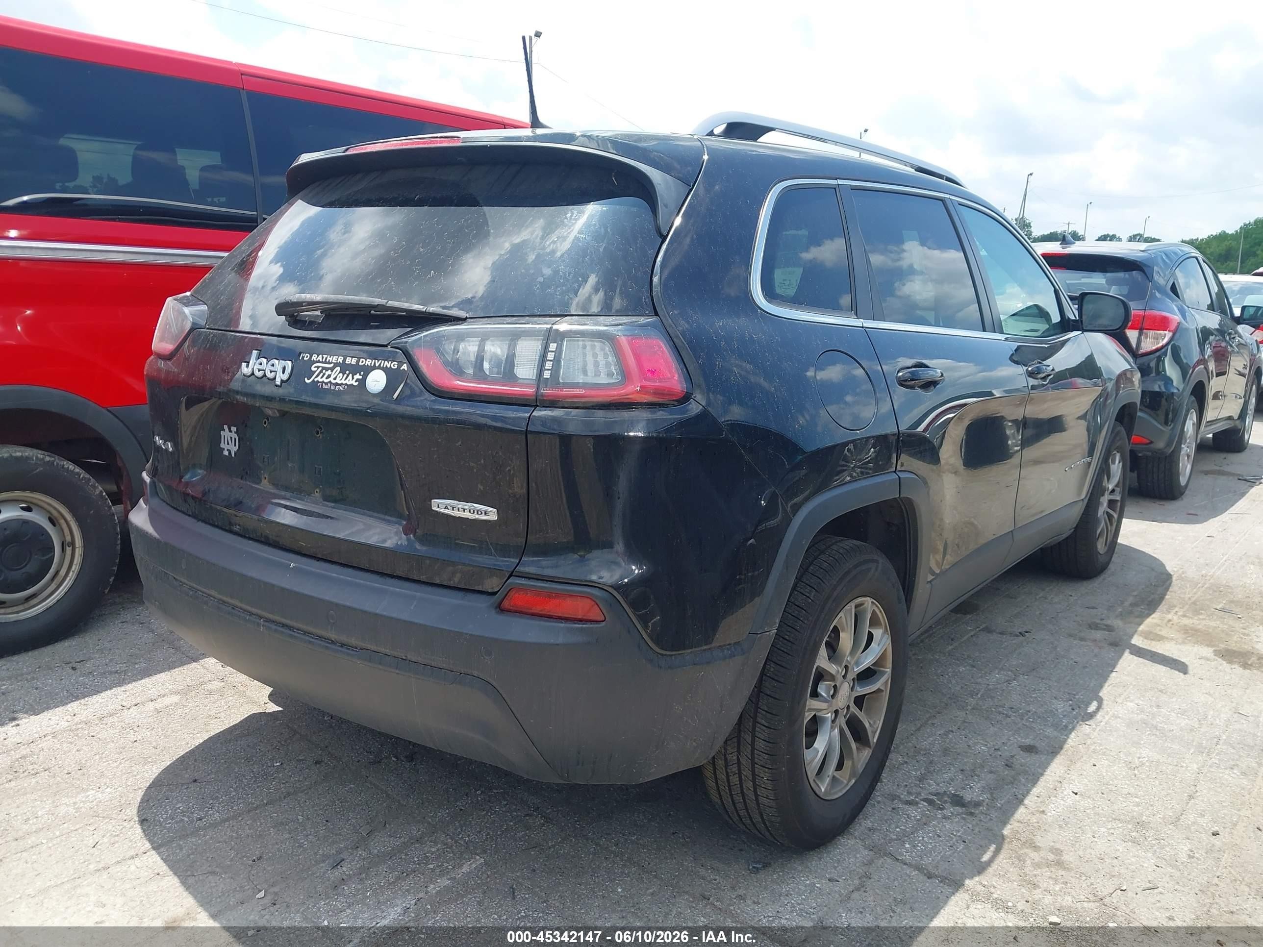 2019 Jeep Cherokee Latitude Plus 4x4 Black vin: 1C4PJMLB7KD341262