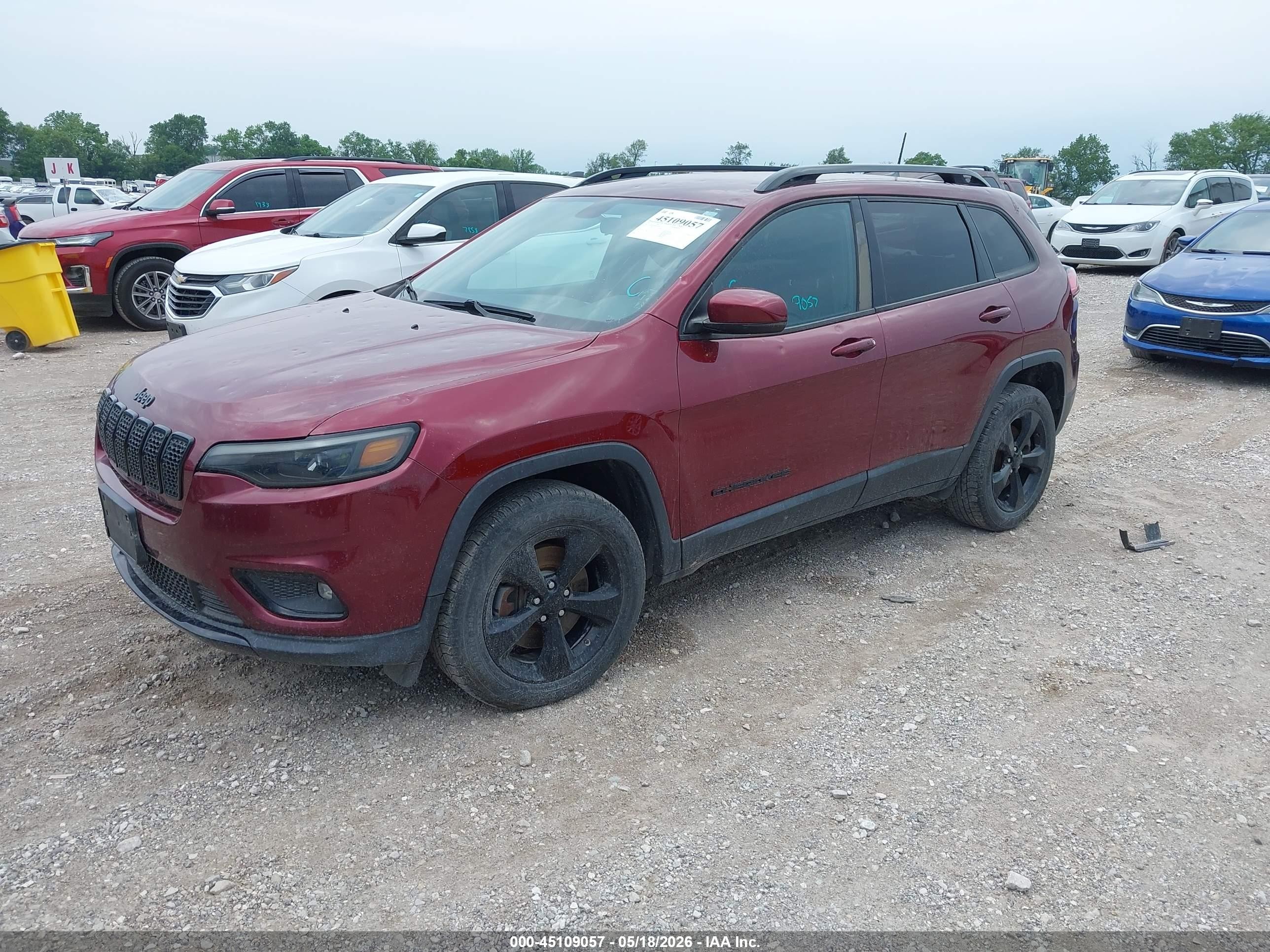 2019 Jeep Cherokee Altitude 4x4 Темно-бордовый vin: 1C4PJMLB7KD367070