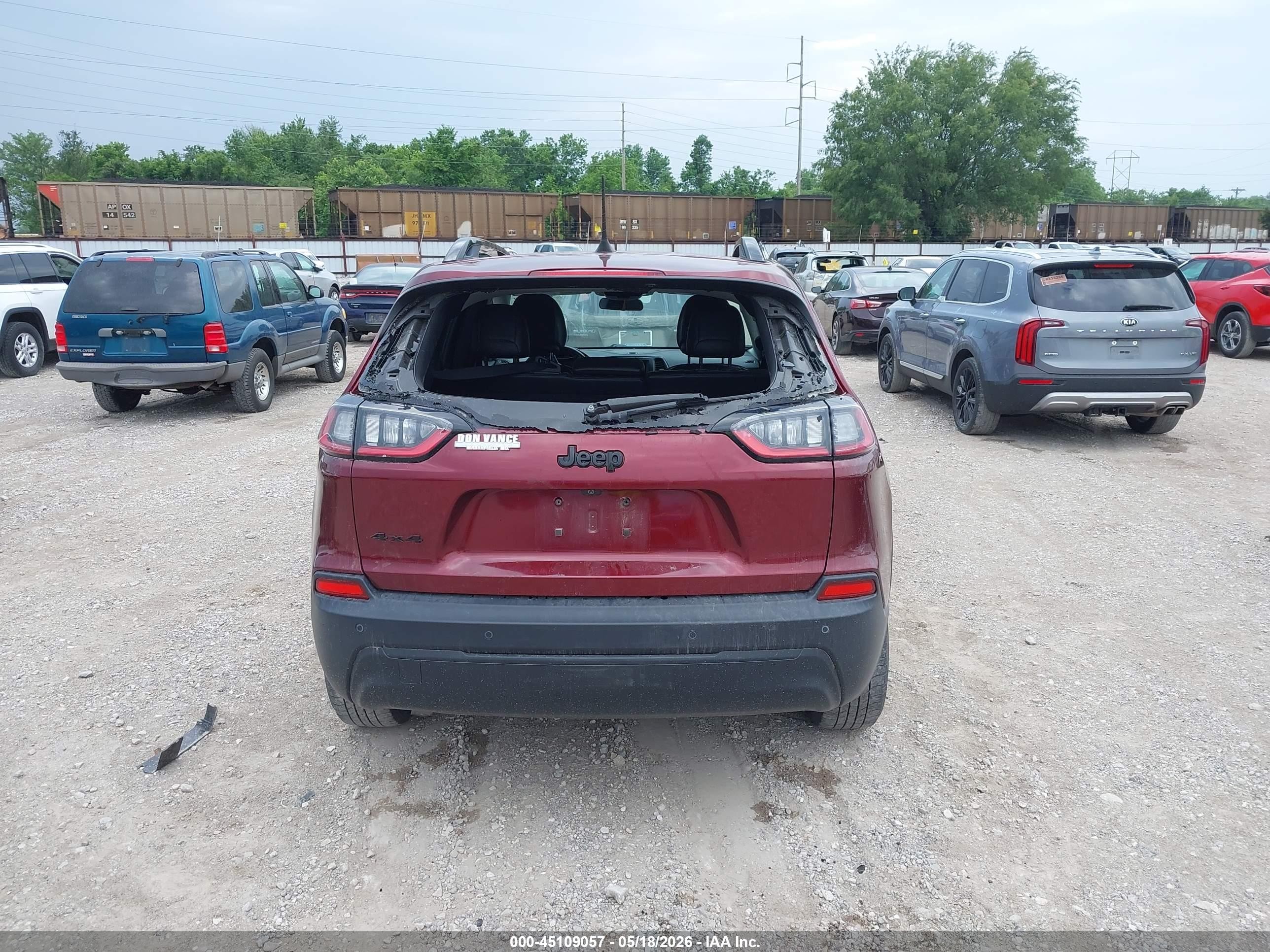 2019 Jeep Cherokee Altitude 4x4 Темно-бордовый vin: 1C4PJMLB7KD367070