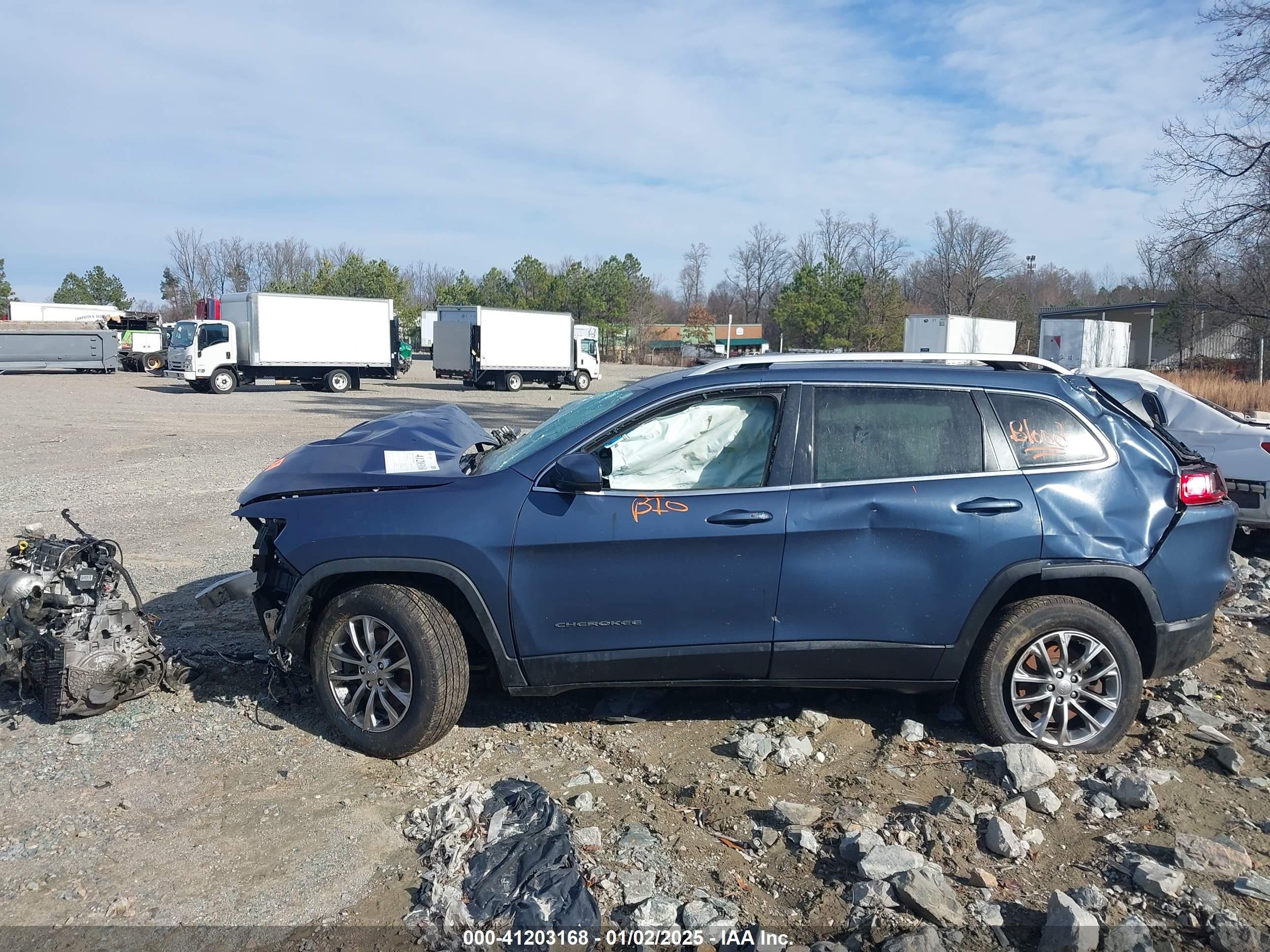 2019 Jeep Cherokee Latitude Plus 4x4 Blue vin: 1C4PJMLB9KD426328