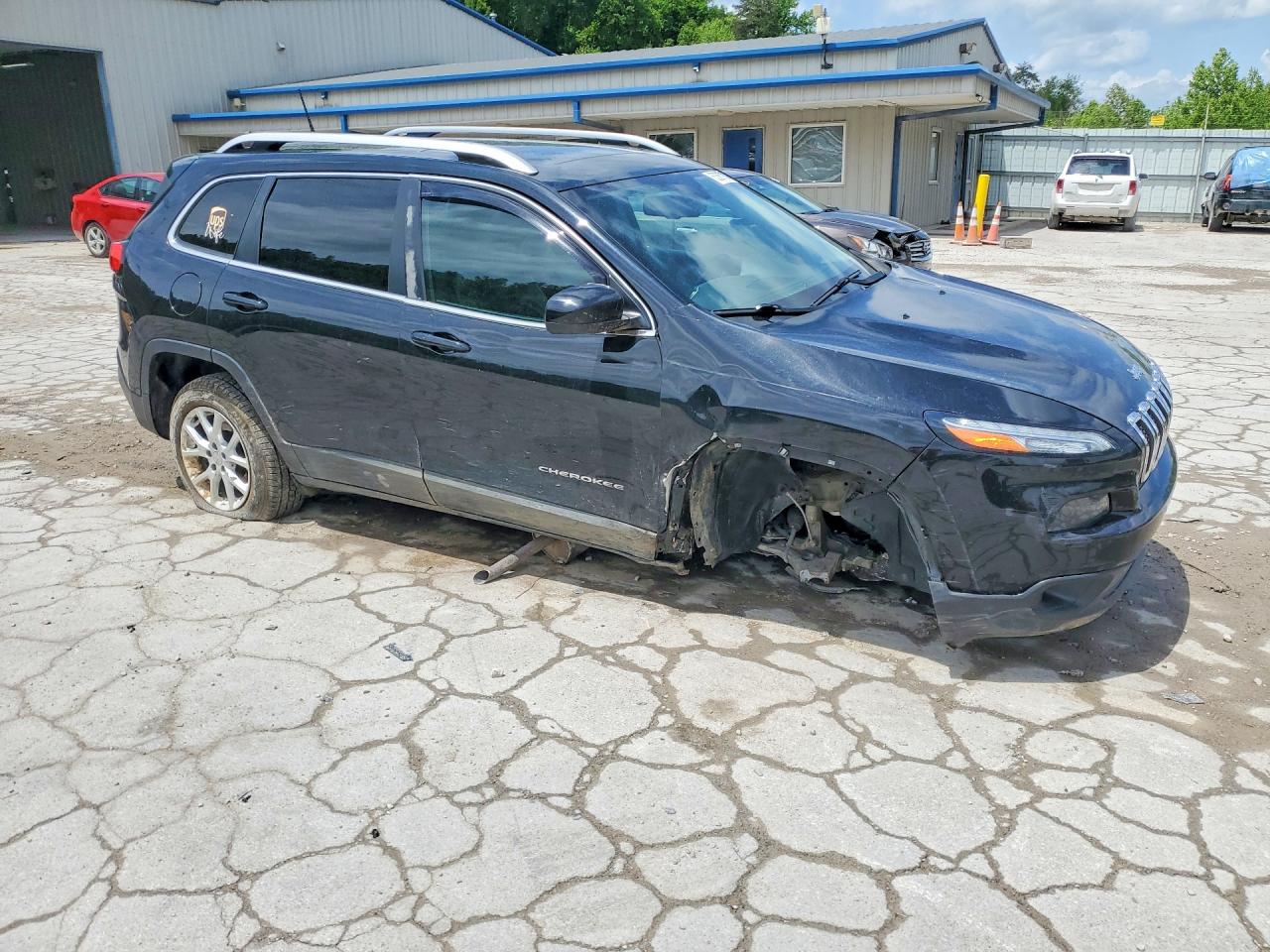 2018 Jeep Cherokee Latitude Plus Black vin: 1C4PJMLBXJD541227